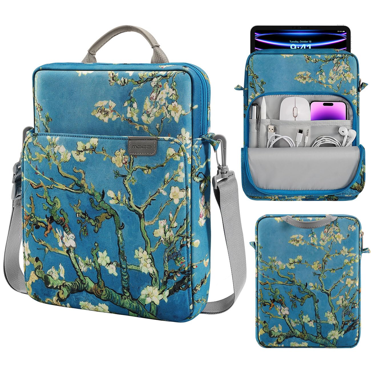 Moko 9 11 Inch Tablet Sleeve Bag Handle Carrying Case With Shoulder Strap Fits New 11 Inch Ipad Pro M4/Ipad Air M2, Ipad 10Th 10