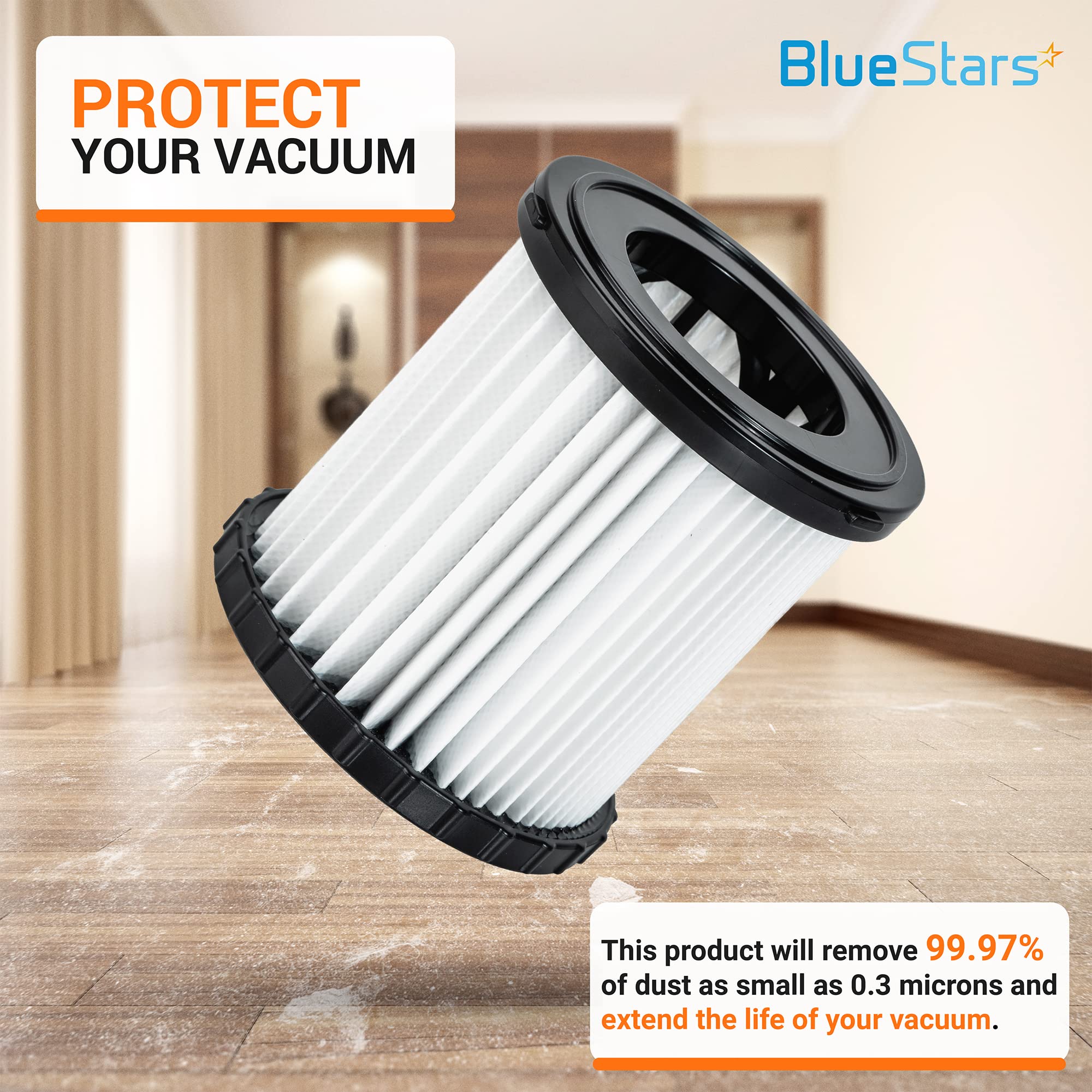Bluestars Premium Quality Dcv5801H Hepa Replacement Filter   Compatible With Dewalt Dcv580 (Cordless) & Dcv581H, Dcv5801H 20V Ma