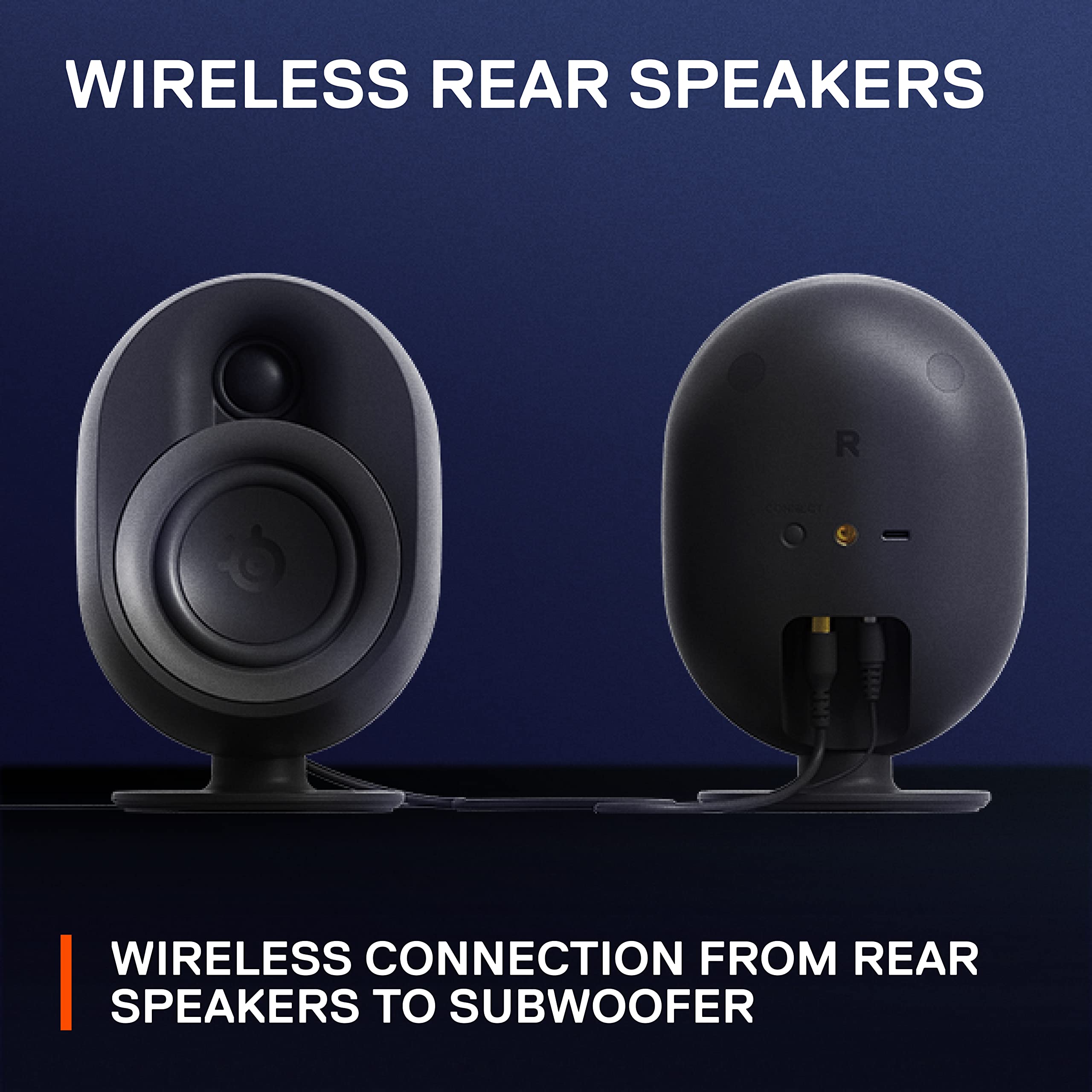 Steelseries Arena 9 Illuminated 5.1 Desktop Gaming Speakers - 5.1 Usb Surround Sound - Wireless Rear Speakers - 2-Way Speaker De
