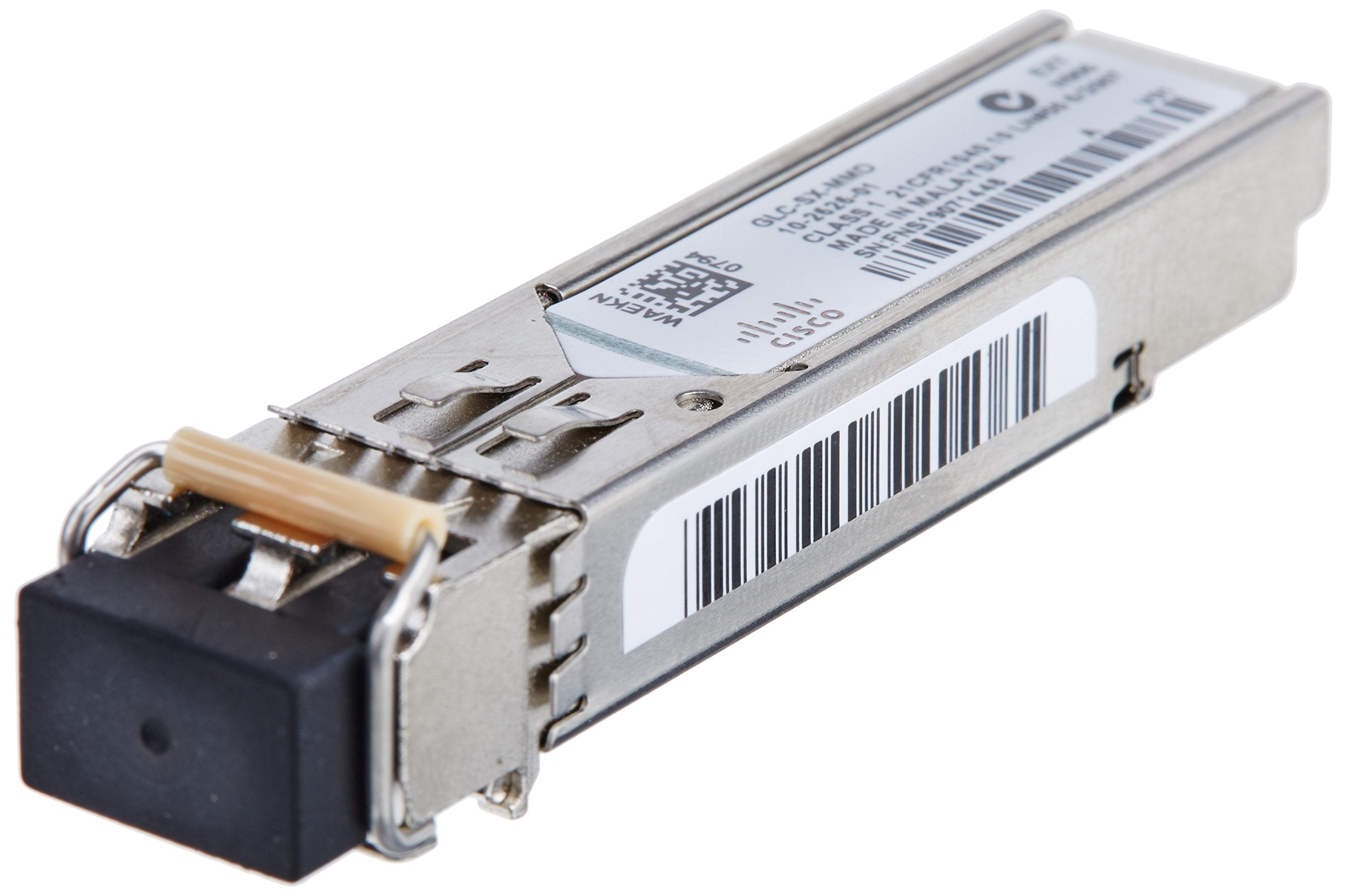 Cisco 1000BASE-SX SFP Module for Gigabit Ethernet Deployments, Hot Swappable, 5-Year Standard Warranty (GLC-SX-MMD=)