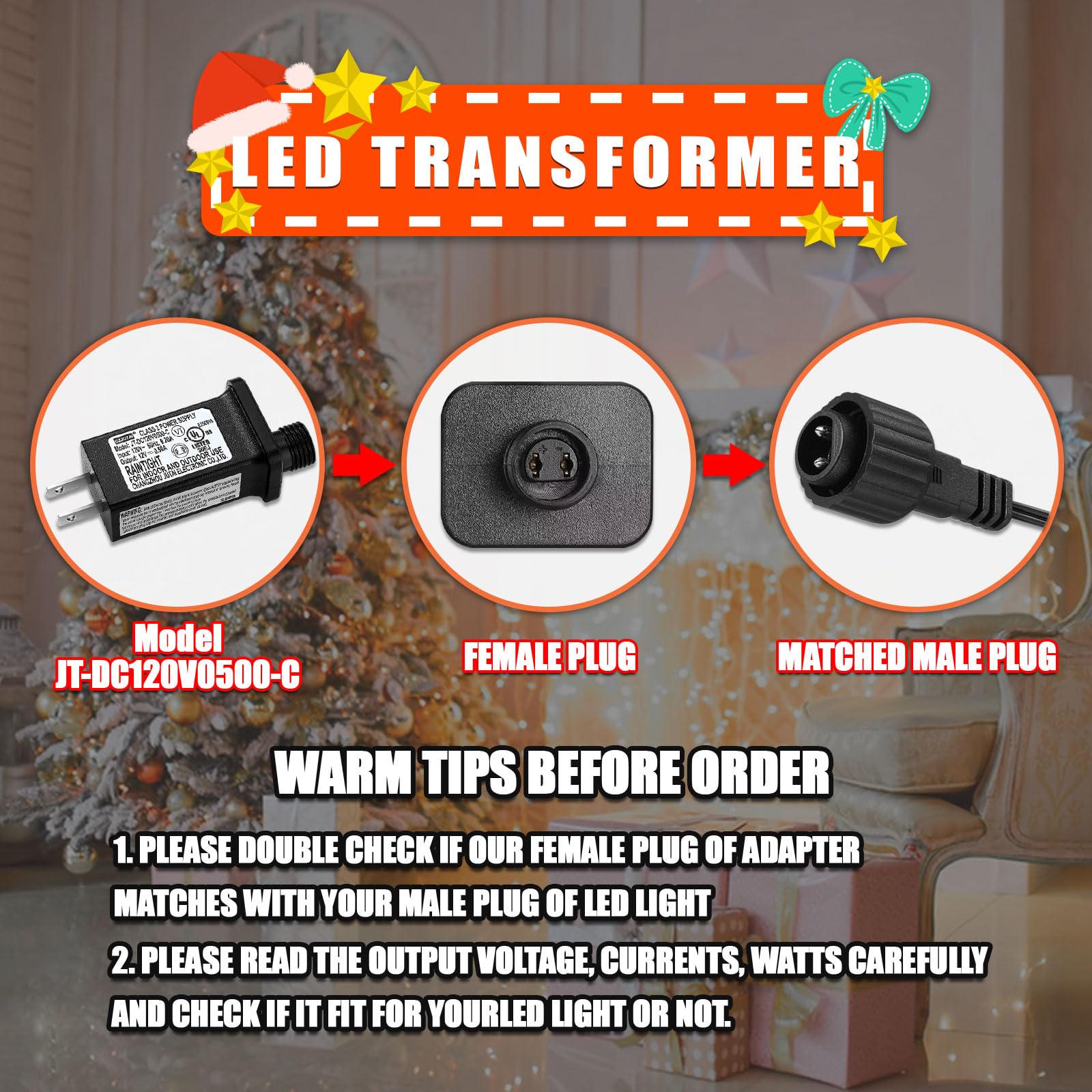 12V 0.5A Led Controller With Extension Cord, Replacement Model Jt Dc120V0500 C Class 2 Power Supply Ip44 Led Light Controller Lo