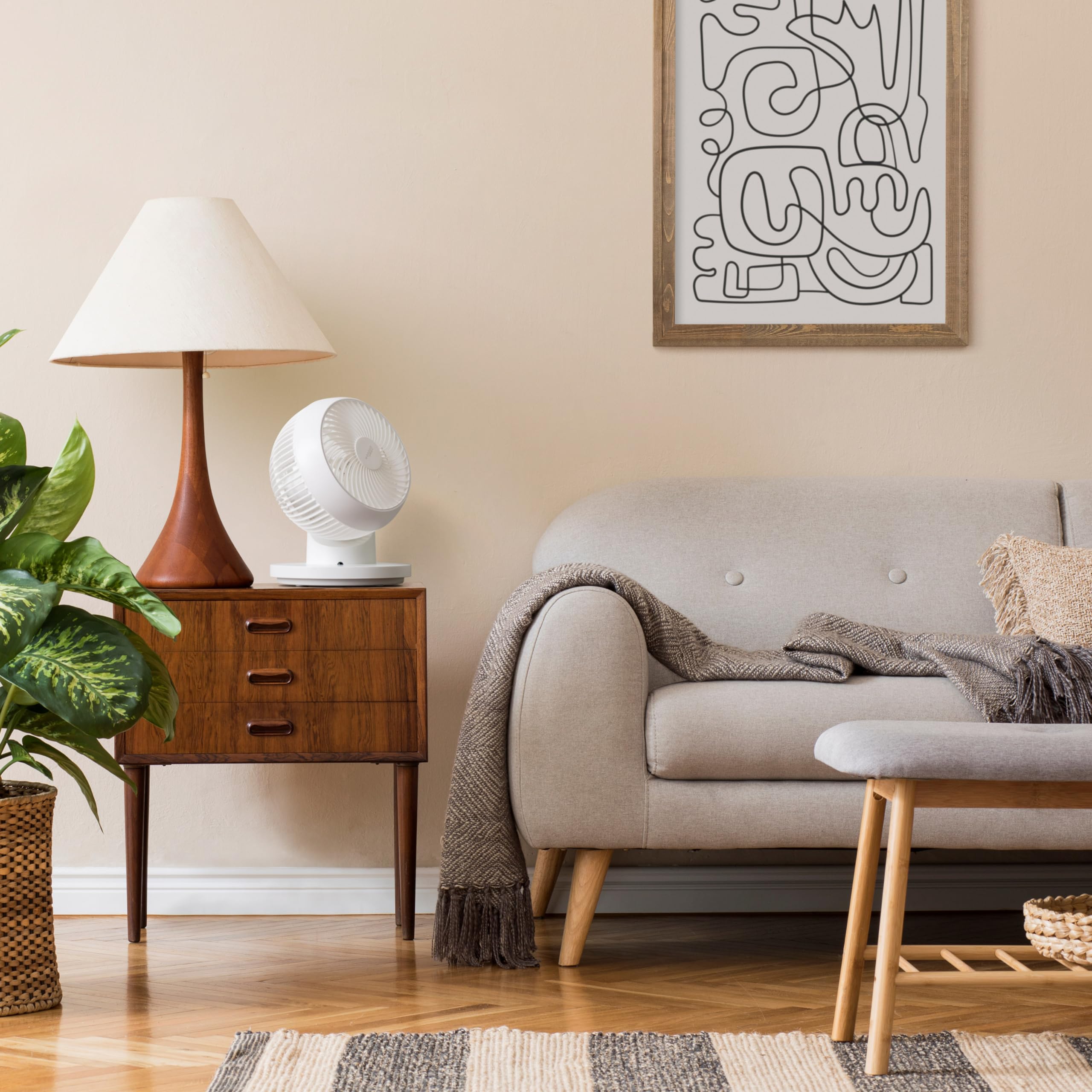 Iris Usa Woozoo Fan With Remote, 360 Oscillating Fan, Desk Fan, Table Air Circulator, Globe Fan, Fan For Bedroom, 3 Speeds, 52 F