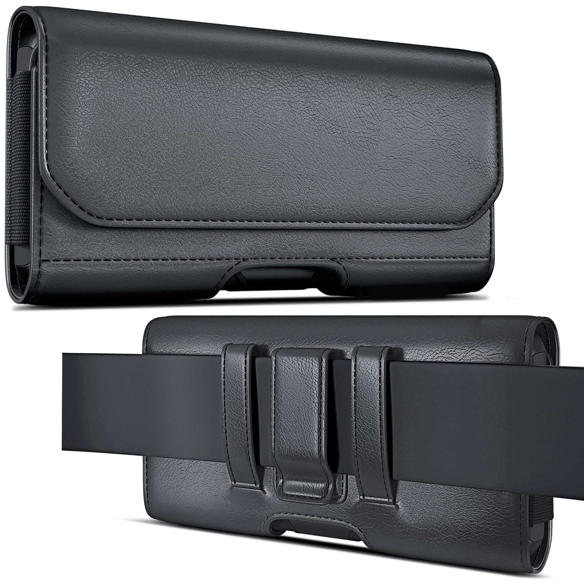 PiTau Holster for Large iPhone 16 Plus, Pro Max 15 14 13 12 11 Xs, Samsung Galaxy S25+ 5G S24+ S23+ S22+ S21+ Cell Phone Belt Ca
