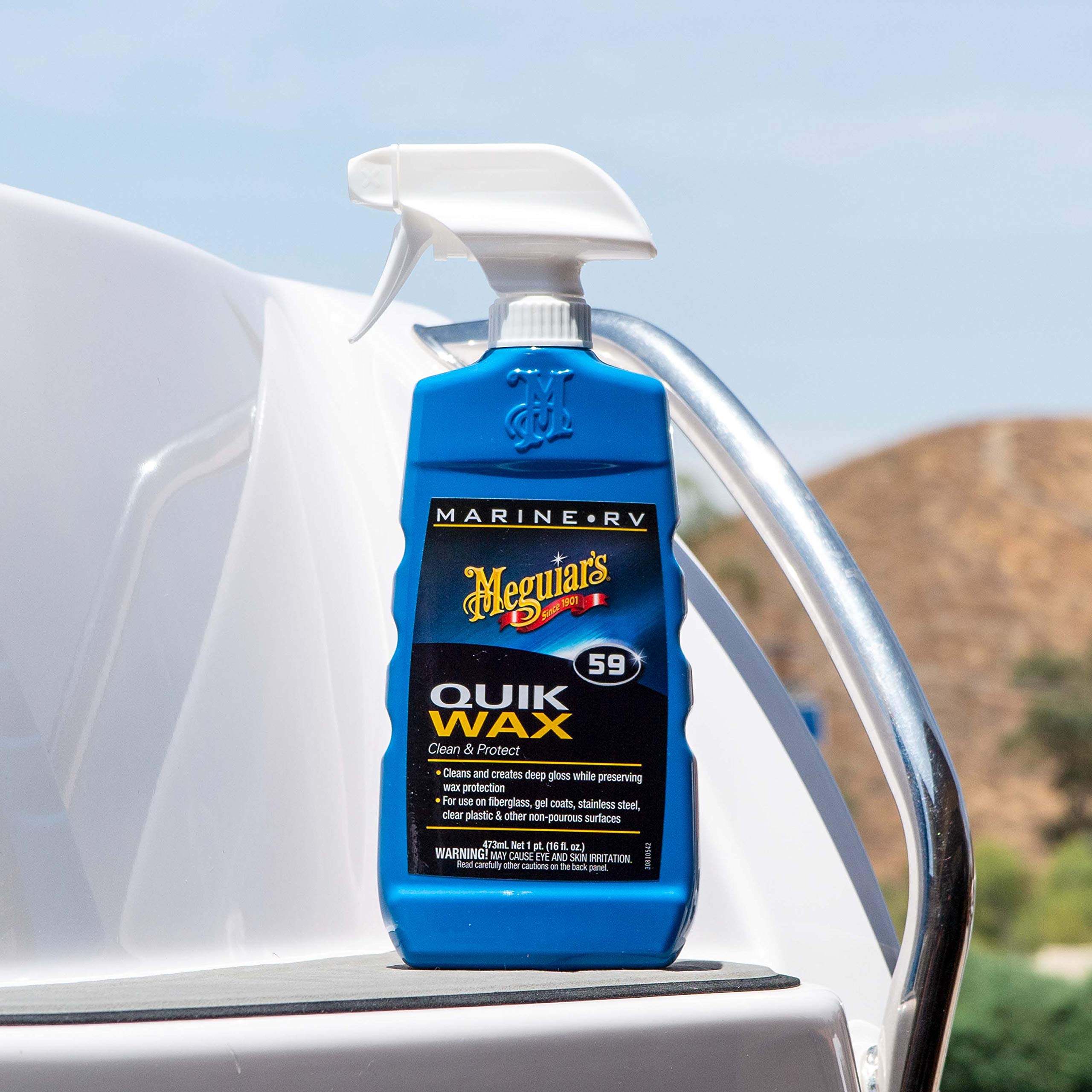 Meguiar'S M5916 Marine/Rv Quik Wax Clean & Protect - 16 Oz Bottle (Packaging May Vary),WBAUVB0000AY518