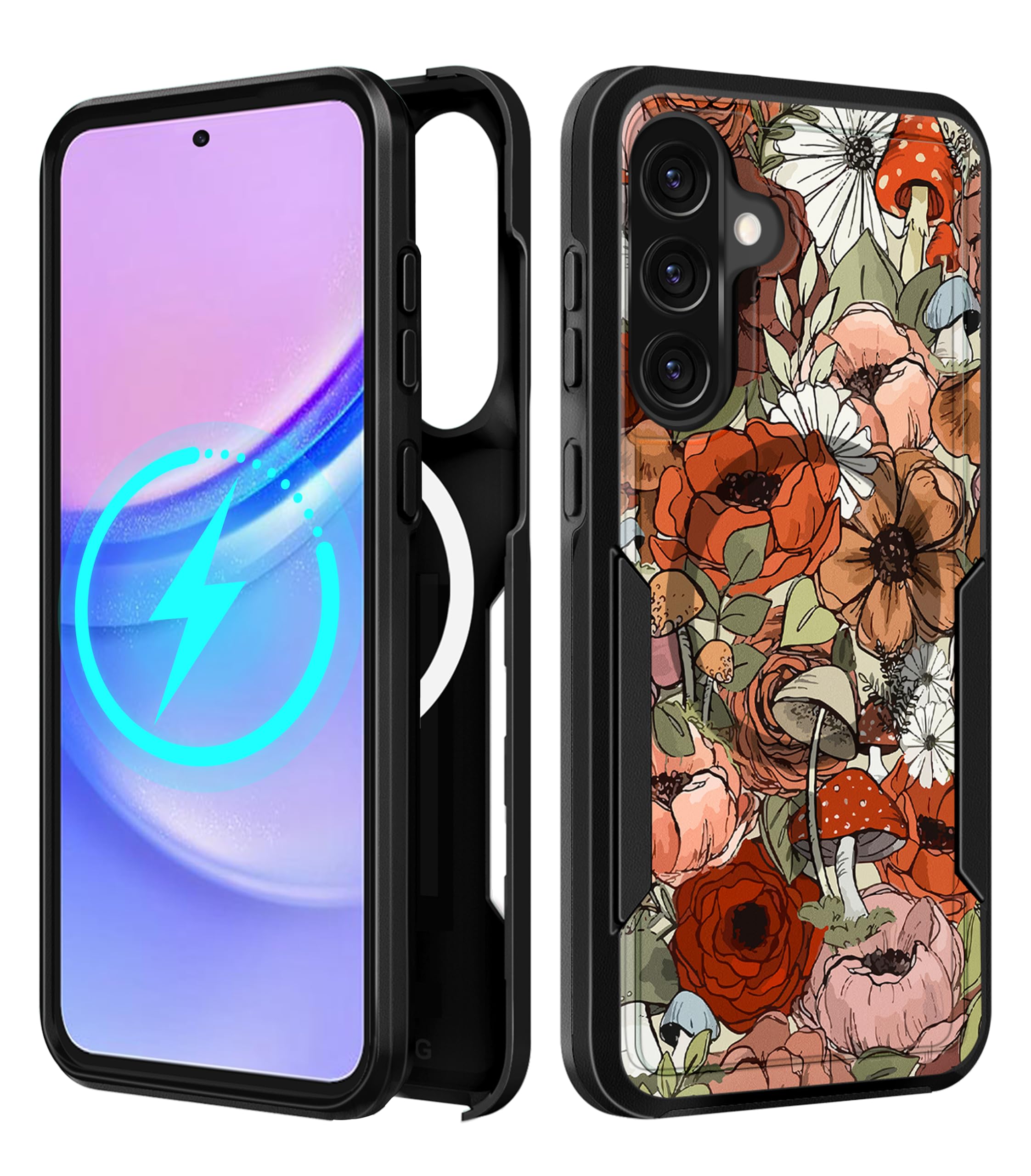LISEVO for Samsung Galaxy A36 5G Phone Case - Compatible with MagSafe Women Girls Cute Magnetic Protective Cover Girly Mushroom 