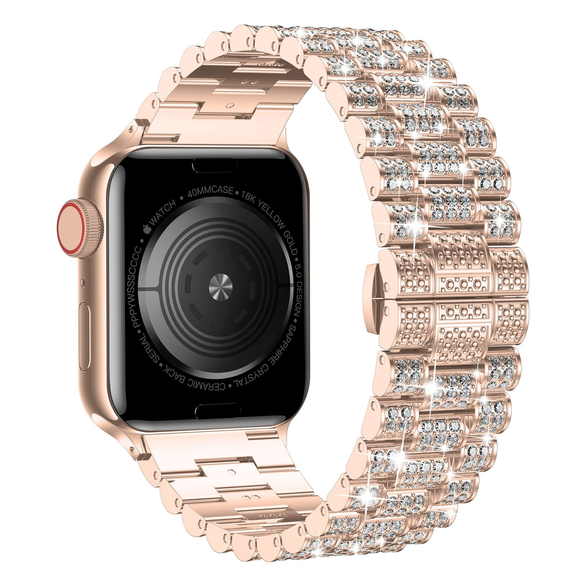 Wolait Compatible With Apple Watch Band 42444549Mm, Women Bling Diamond Rhinestone Metal Strap For Iwatch Ultra Se Series 8 7 6
