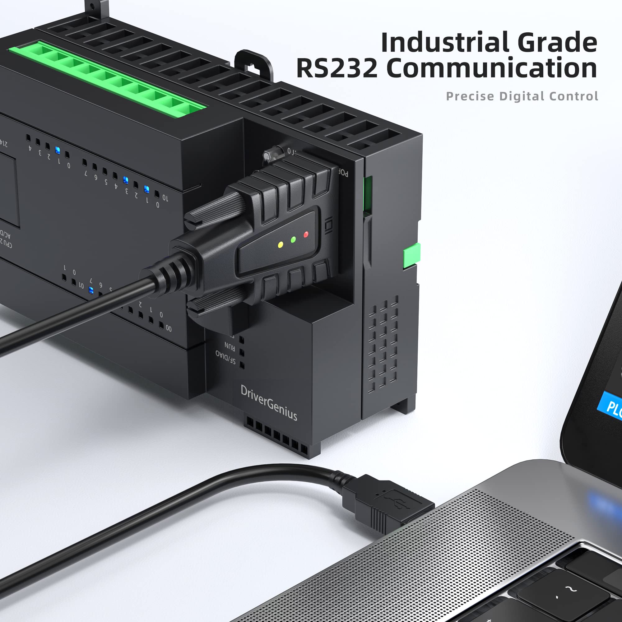 DriverGenius USB to Serial RS232 DB9 Adapter Cable, 3ft - Prolific PL2303, Compatible with Windows 11, macOS Sequoia 15.1.1