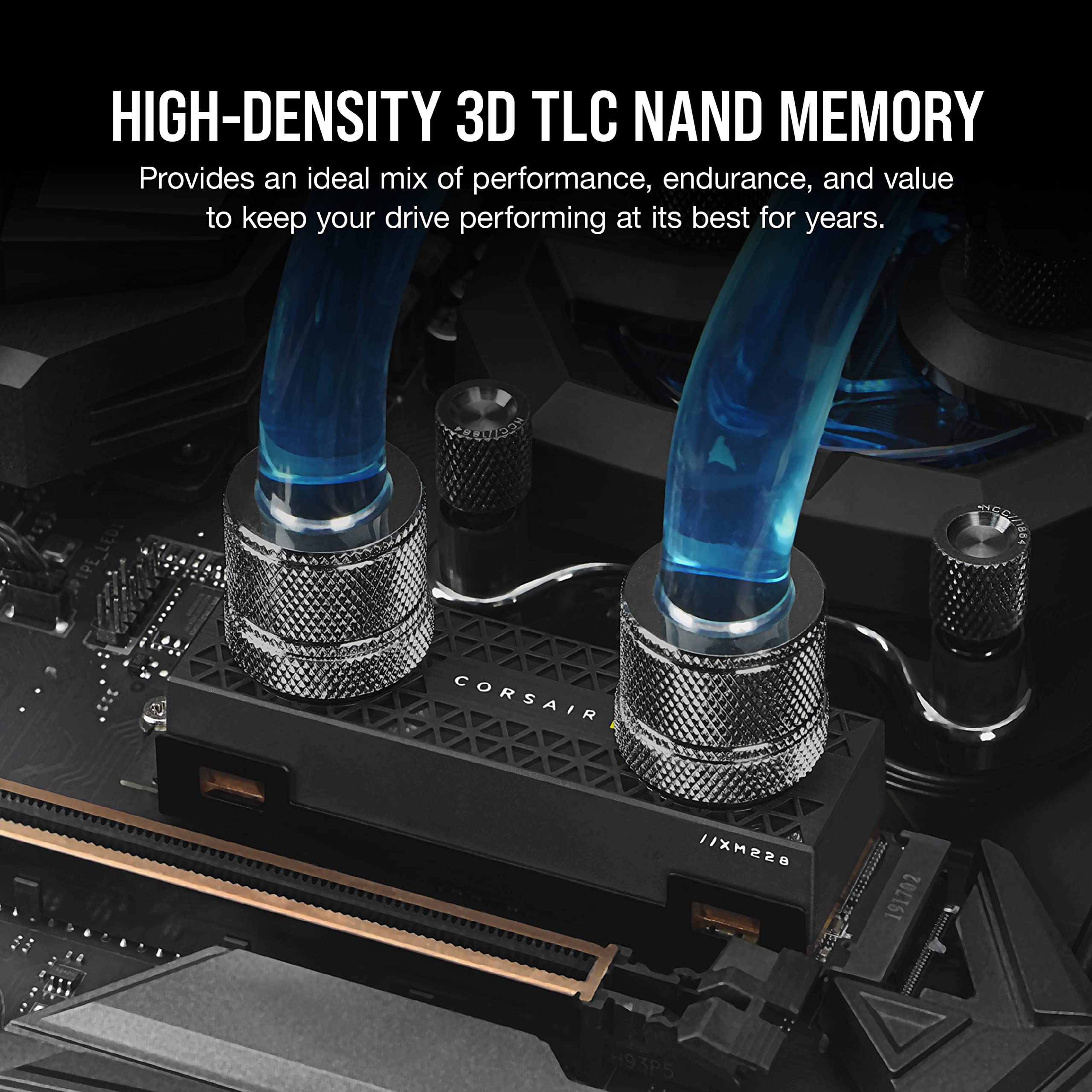 Corsair Mp600 Pro Xt 4Tb Hydro X Edition Gen4 Pcie X4 Nvme M.2 Ssd - High-Density Tlc Nand - Hydro X Series Xm2 Water Block - M.