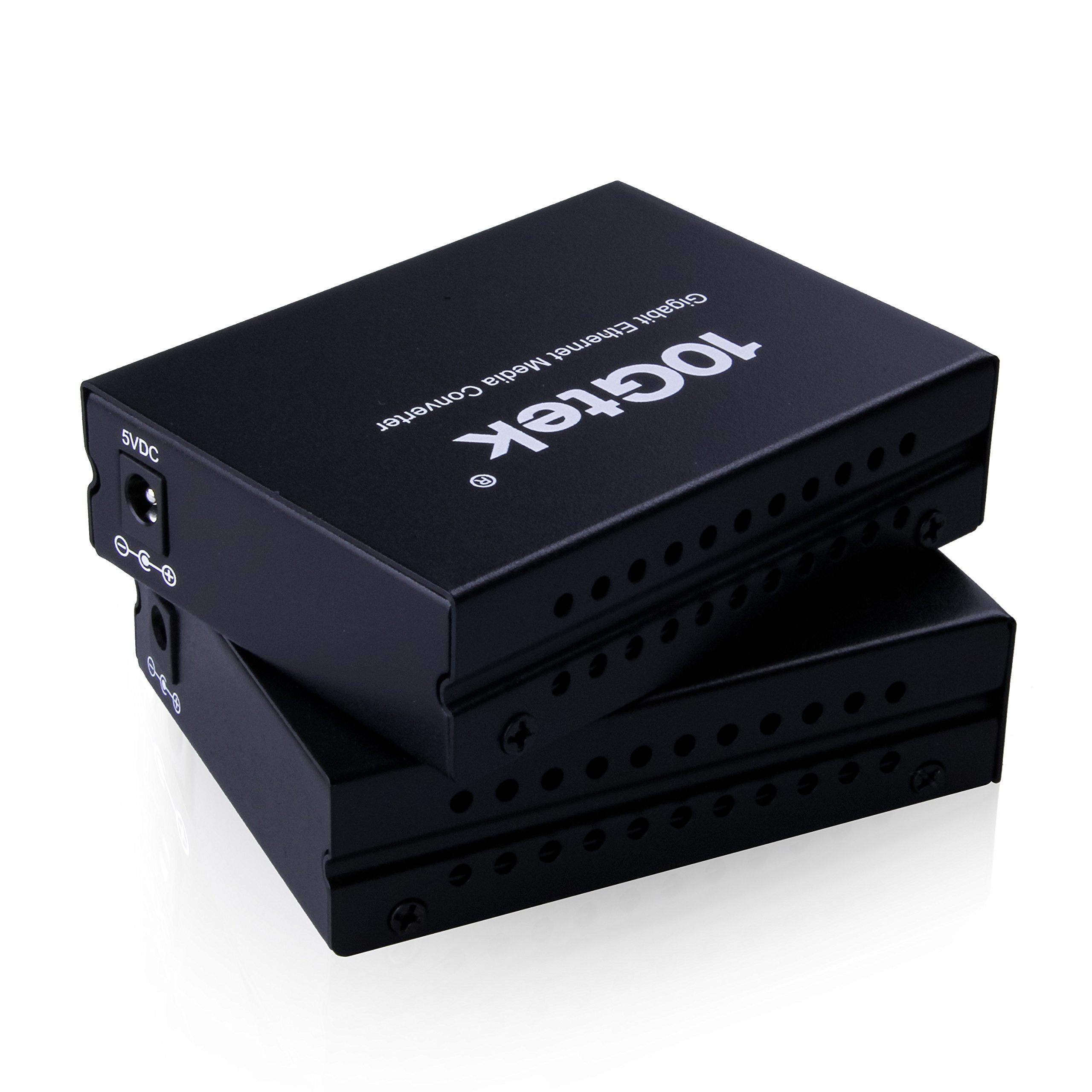 A Pair Of Gigabit Ethernet Single Mode Sc Fiber Bidi Media Converter, Built In Bidi Sfp B Lx Fiber Module, 1310Nm/1550Nm, Smf, U