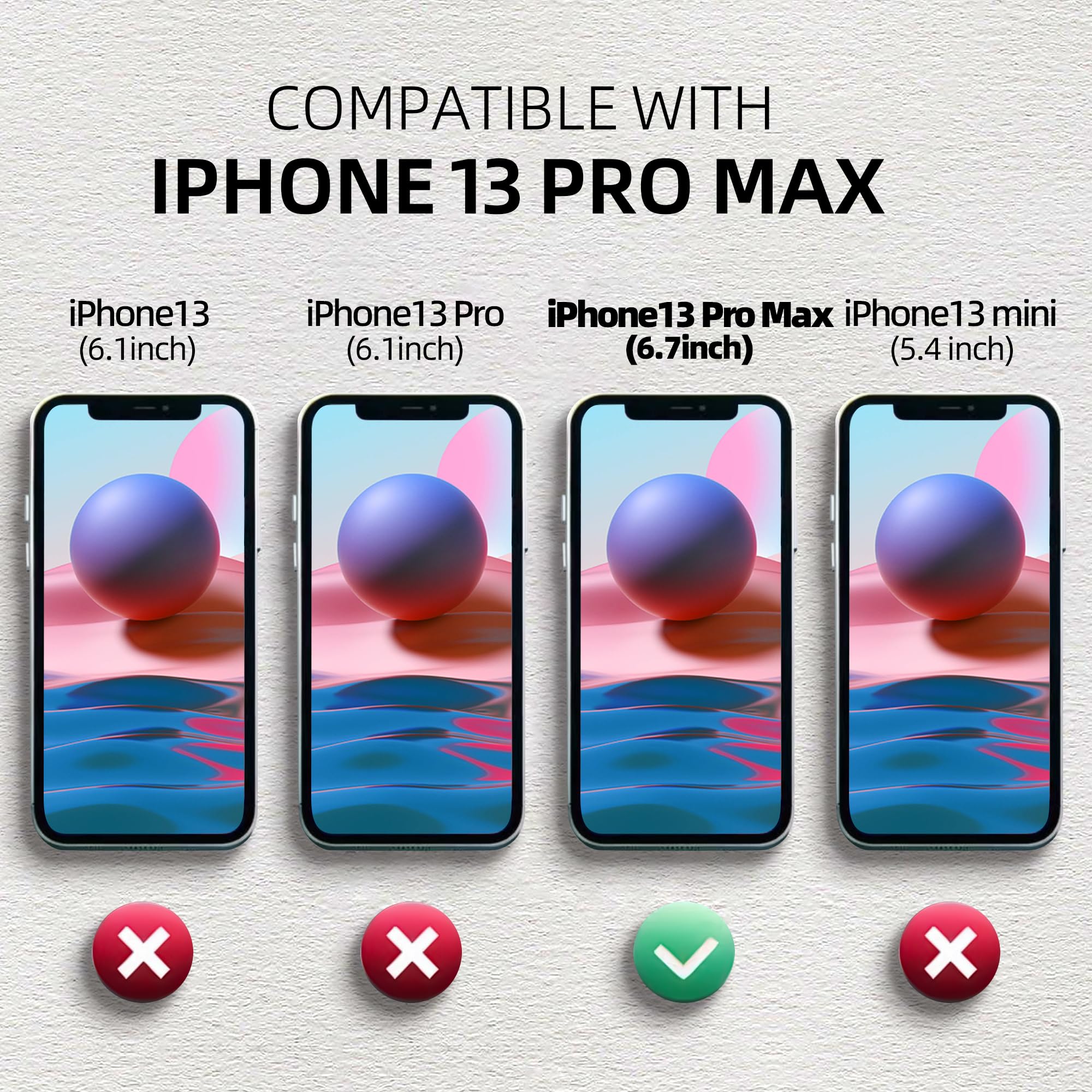 SPORTLINK iPhone 13 Pro Max Waterproof Dustproof Shockproof Phone Case with Screen Protector TPU Black