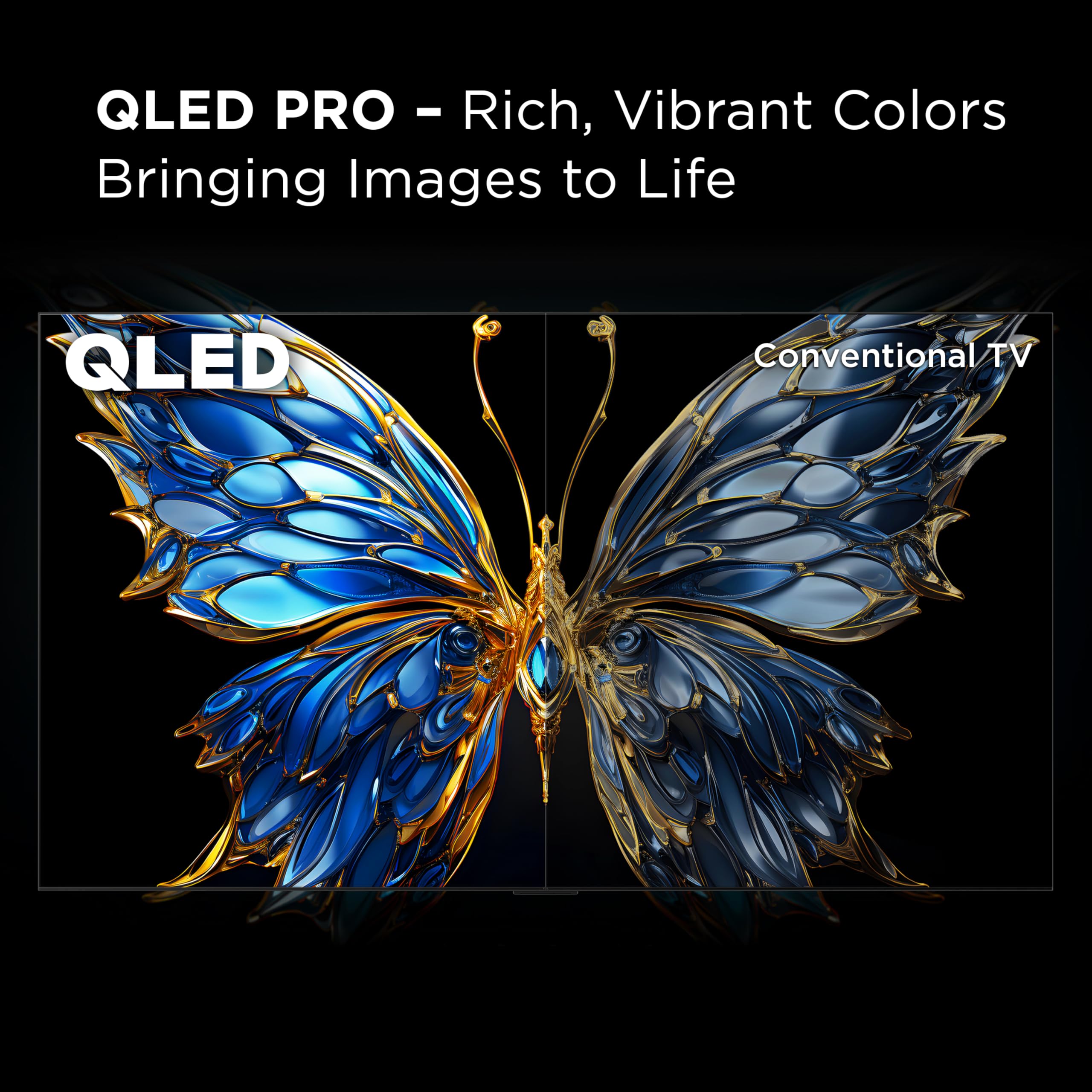 Tcl 98 Inch Q65 Qled 4K Uhd Smart Tv With Google Tv (98Q651G, 2024 Model) Dolby Vision, Dolby Atmos, Hdr Pro+, Game Accelerator