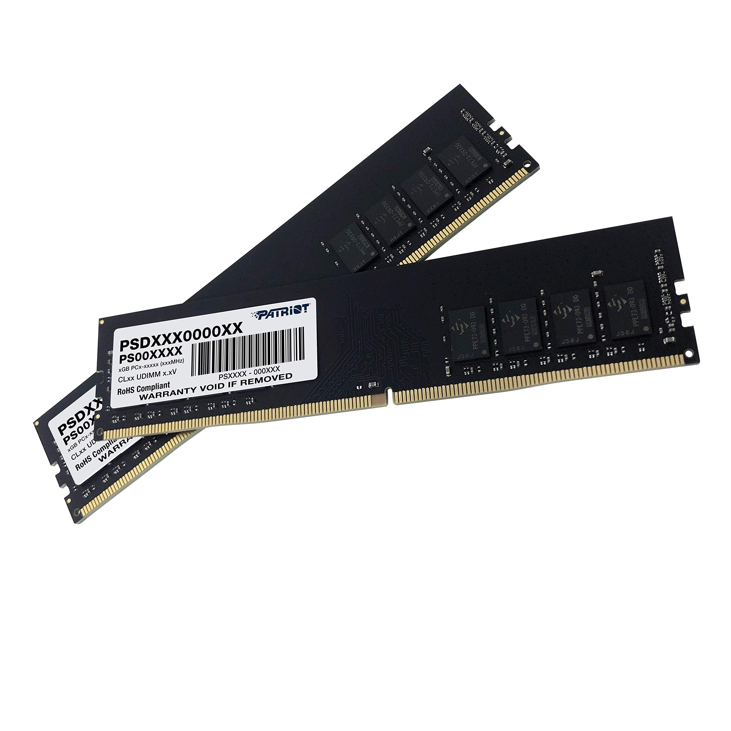 Patriot Memory DDR4 16GB (2x8GB) 3200MHz UDIMM Kit - Black, Model PSD416G3200K
