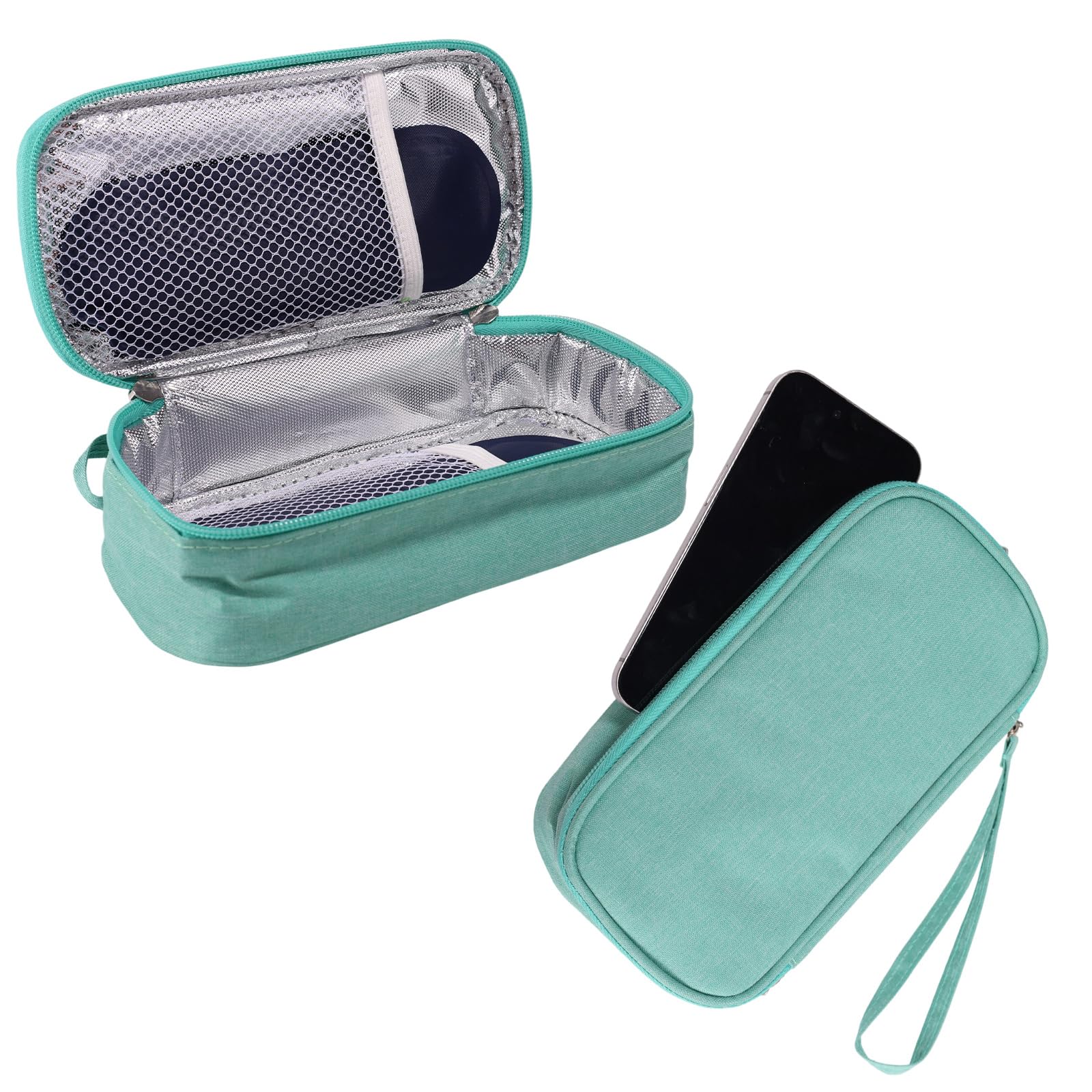 Lyreh Car Phone Cooling Bag, Cooling Bag for Cell Phone with 2 Reusable Ice Packs to Prevent Overheating Extends Battery Life Th