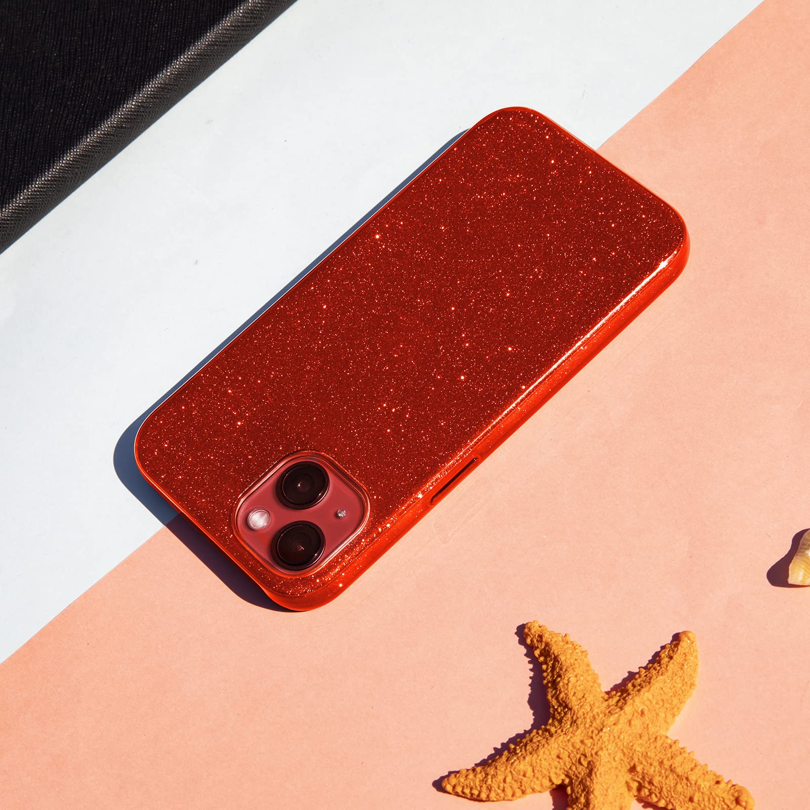 MATEPROX iPhone 14 Plus Bling Sparkle Protective TPU Phone Case Red 6.7"