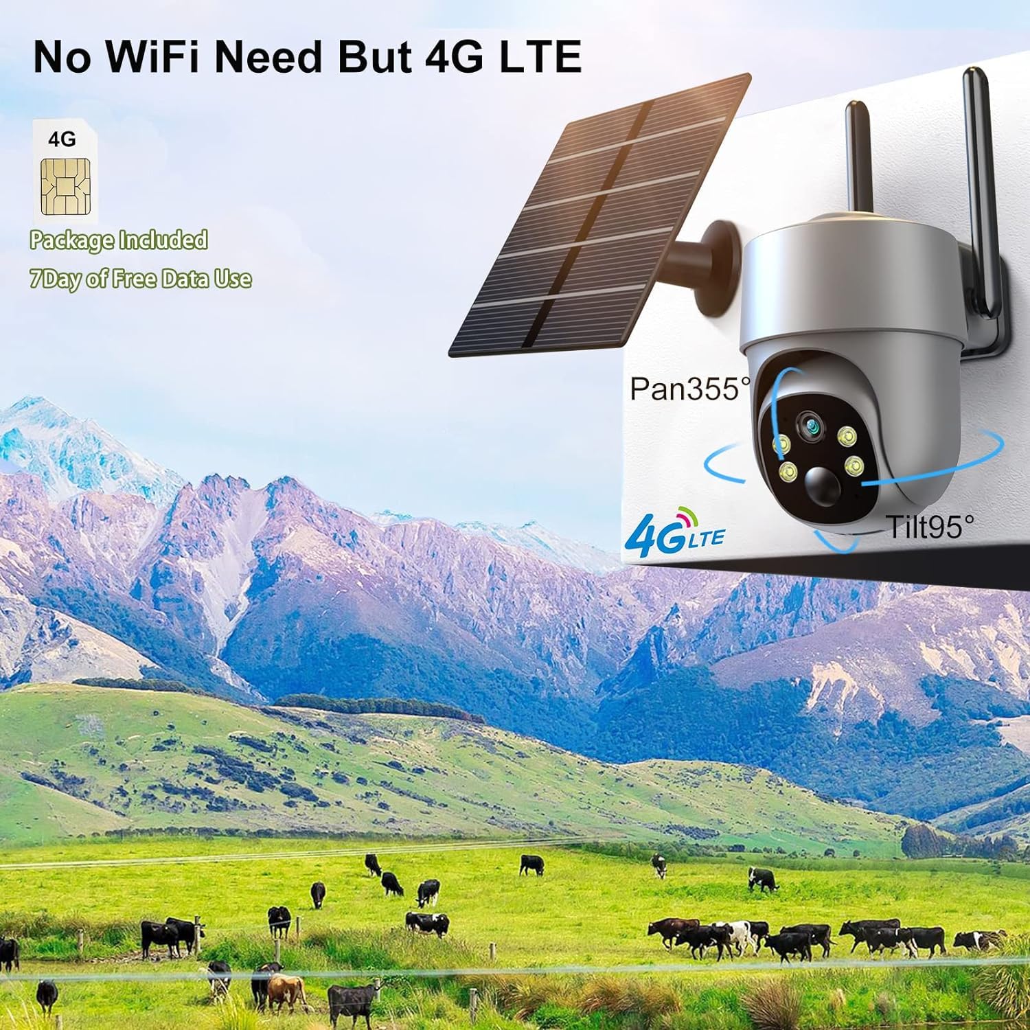 Xparkin Outdoor Cameras For Home Security   4G Lte Cellular No Wifi Solar Security Cameras Wireless Outdoor With Floodlight Colo