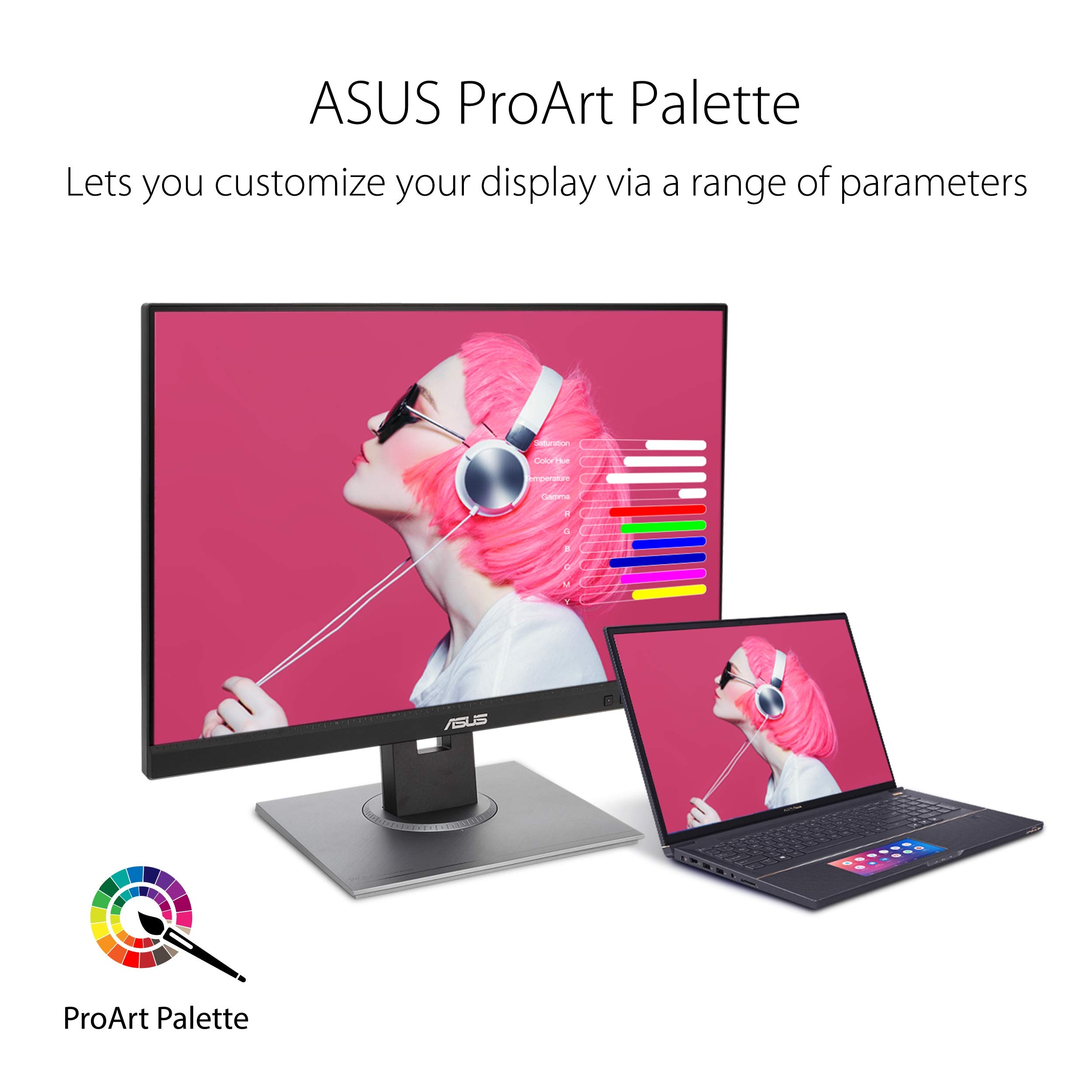 Asus Proart Display Pa248Qv 241A Wuxga (1920 X 1200) 16:10 Monitor, 100% Srgbrec709 E  2, Ips, Displayport Hdmi D Sub, Calman Ve