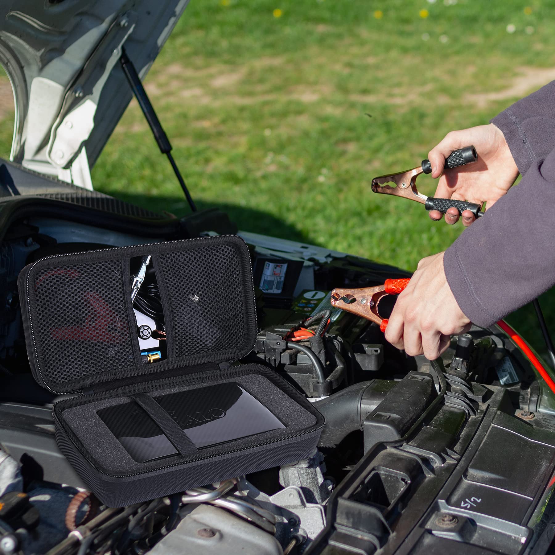 Khanka Hard Travel Case Replacement For Halo Bolt 58830/57720 / Air 58830 / Acdc Max 55500 Mwh Portable Emergency Power Kit, Por