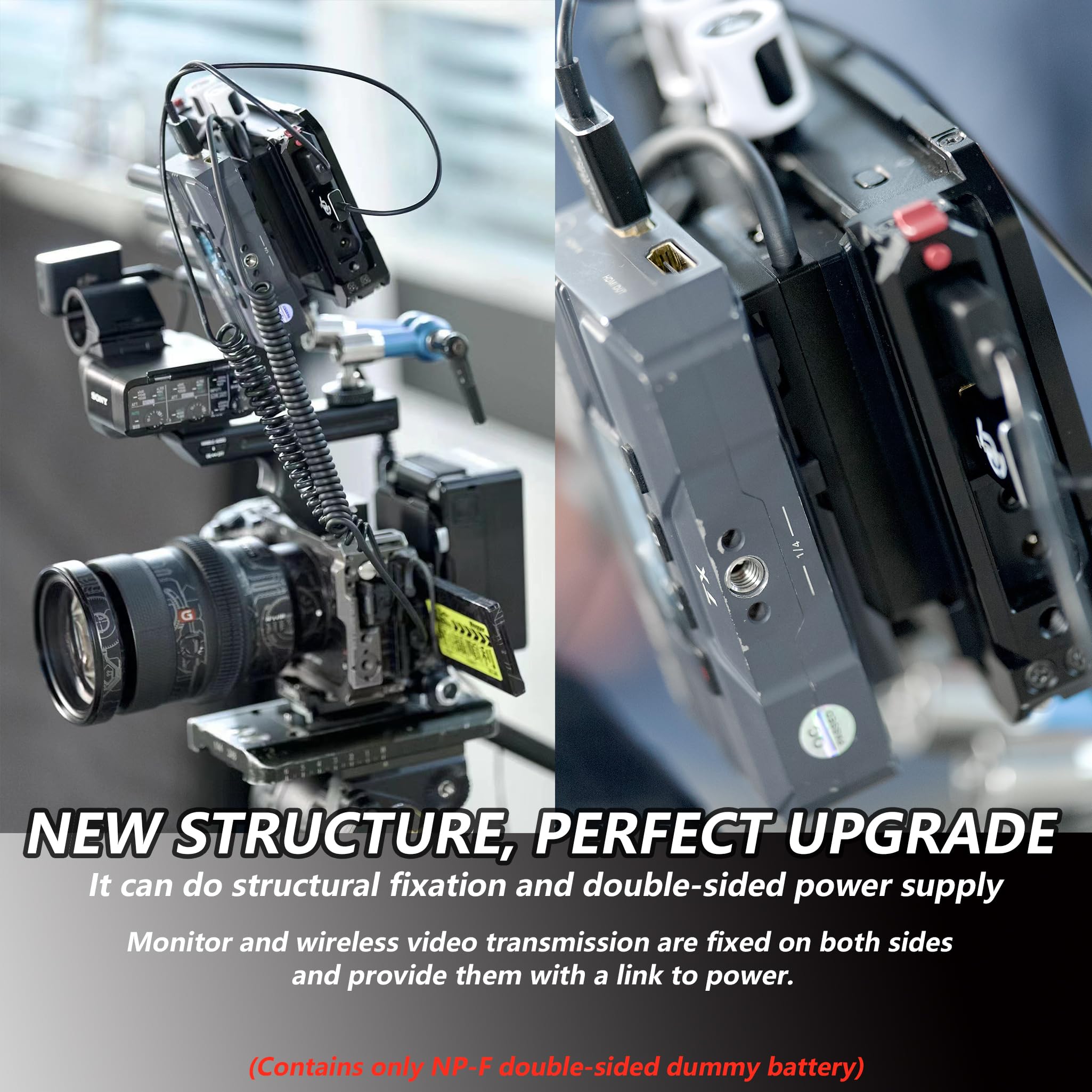 Kocackoo D Tap Ptap To Double Sided Np F550/970/570/770 Dummy Battery Power Adapter For Synchronous Fixed And Power Supply For M