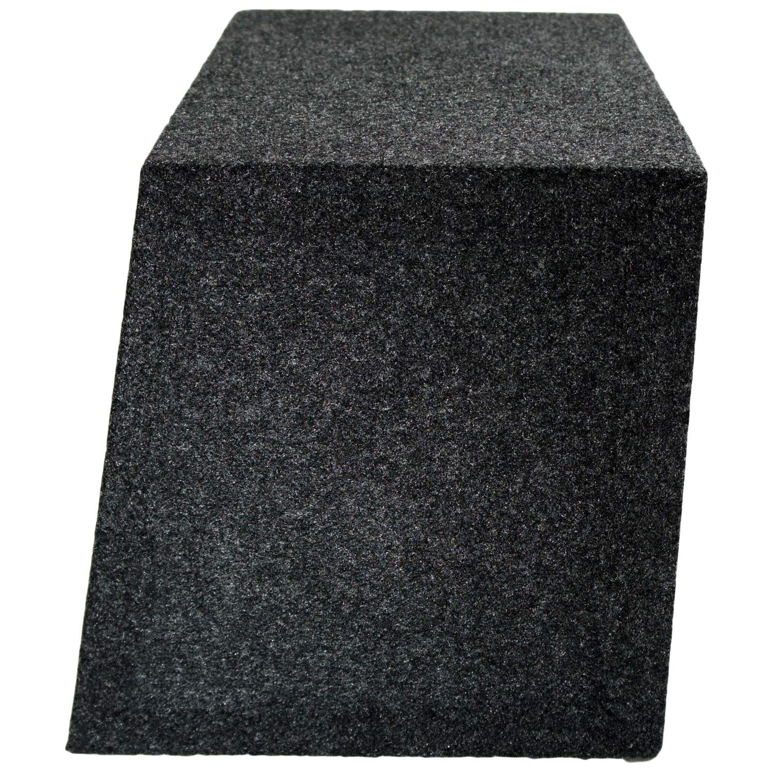 American Sound Connection Car Audio Single 12'' Sealed Subwoofer Rear Angle Sub Box Enclosure 5/8'' Mdf Wood