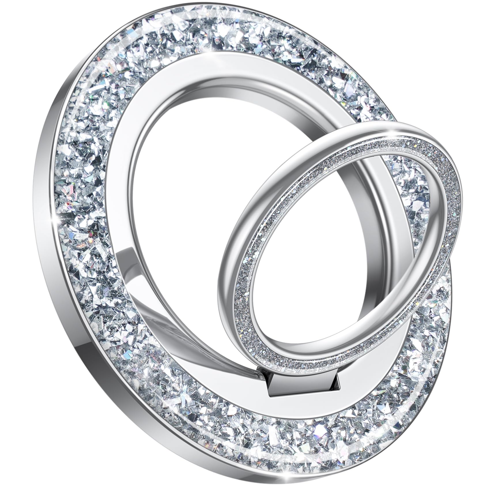 Lamicall Magnetic Phone Ring For Magsafe Grip   2024 [Super Magnet] Stylish Twinkle Ring Holder Stand With [Upgrade Gear Hinge],