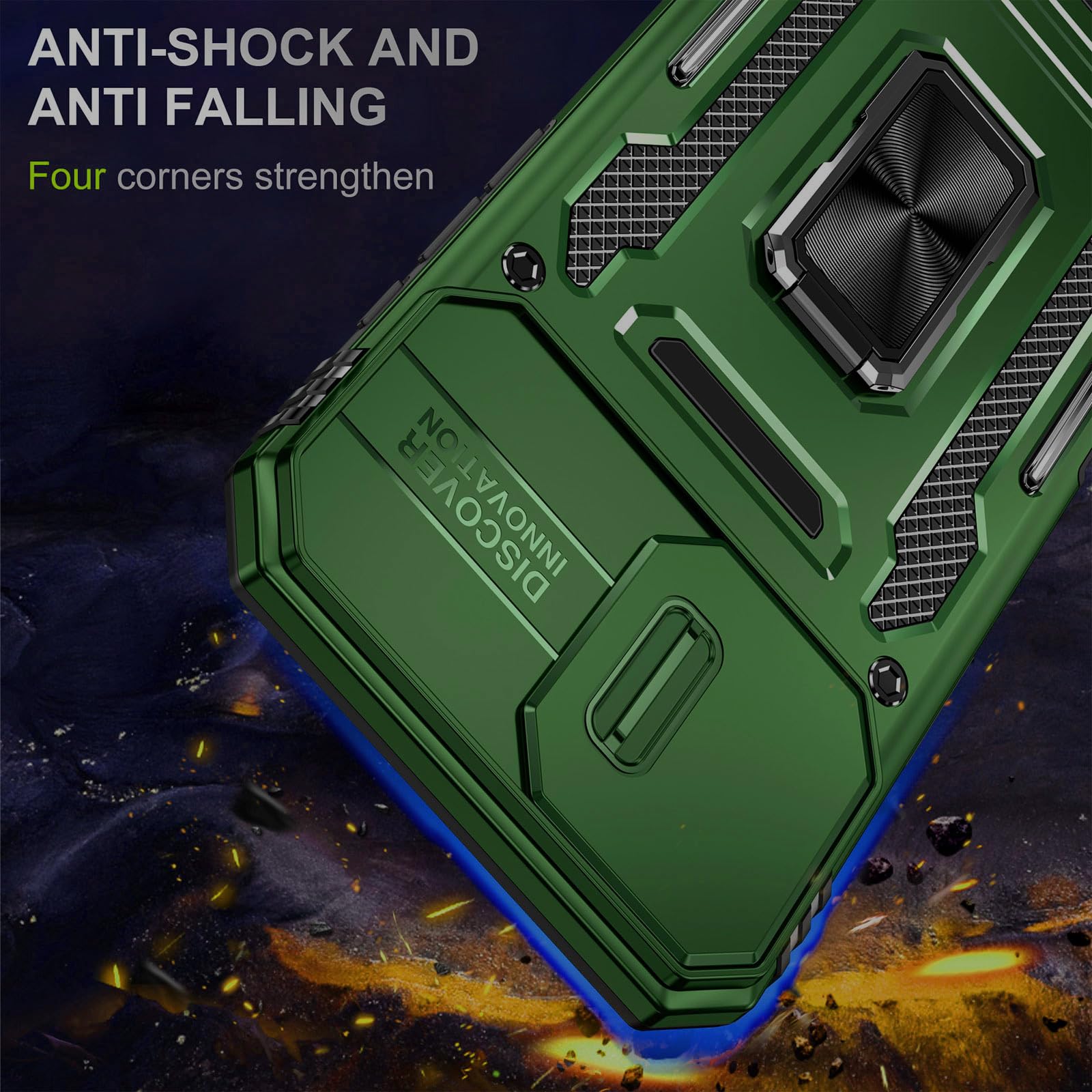 Sefing Phone Case For 16 Plus Case Iphone 16 Plus Phone Case With Camera Lens Cover, With Ring Holder Kickstand, Fit Magnet Car