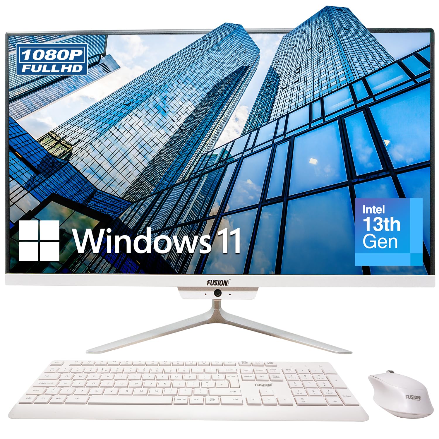 23.8 Full HD All-in-One Desktop Computer - 16GB RAM, 512GB SSD, Intel 13th Gen, Windows 11, Dual-Band WiFi, HDMI, USB 3.0, FHD I