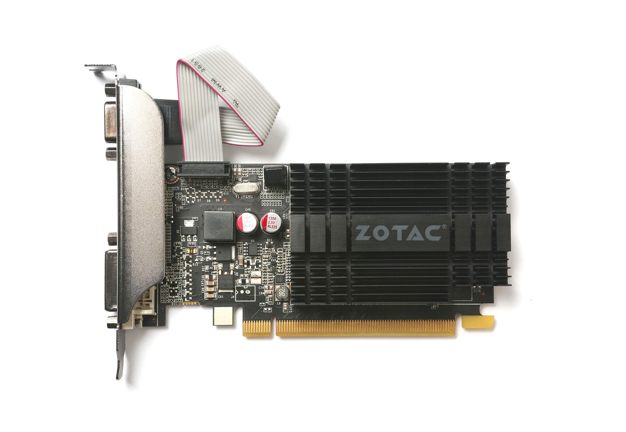 Zotac Geforce Gt 710 2Gb Ddr3 Pci E2.0 Dl Dvi Vga Hdmi Passive Cooled Single Slot Low Profile Graphics Card (Zt 71302 20L)