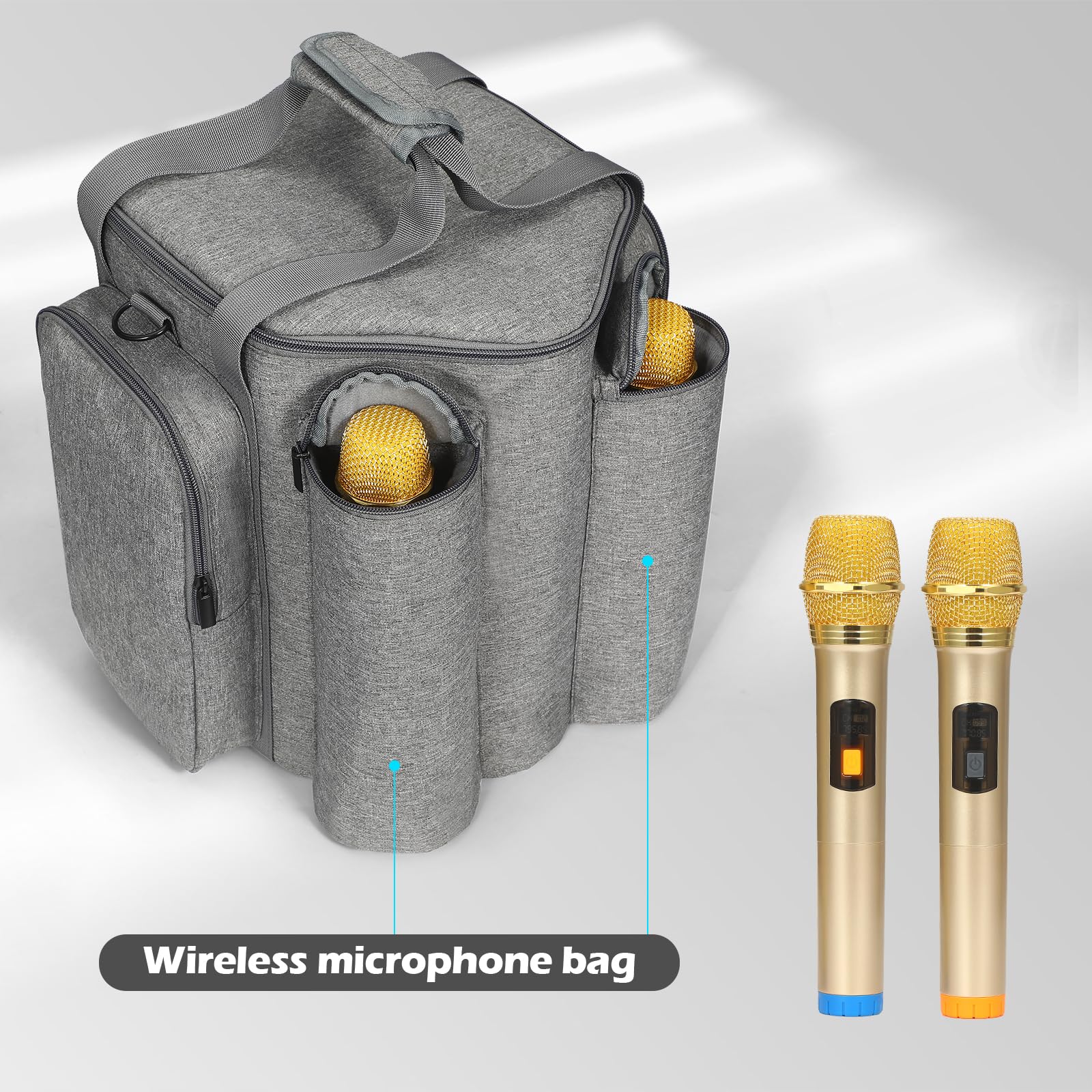 Pisosn Portable Cover Carrying Case Bag Compatible With Bose S1 Pro Portable Bluetooth Speaker (Gray)