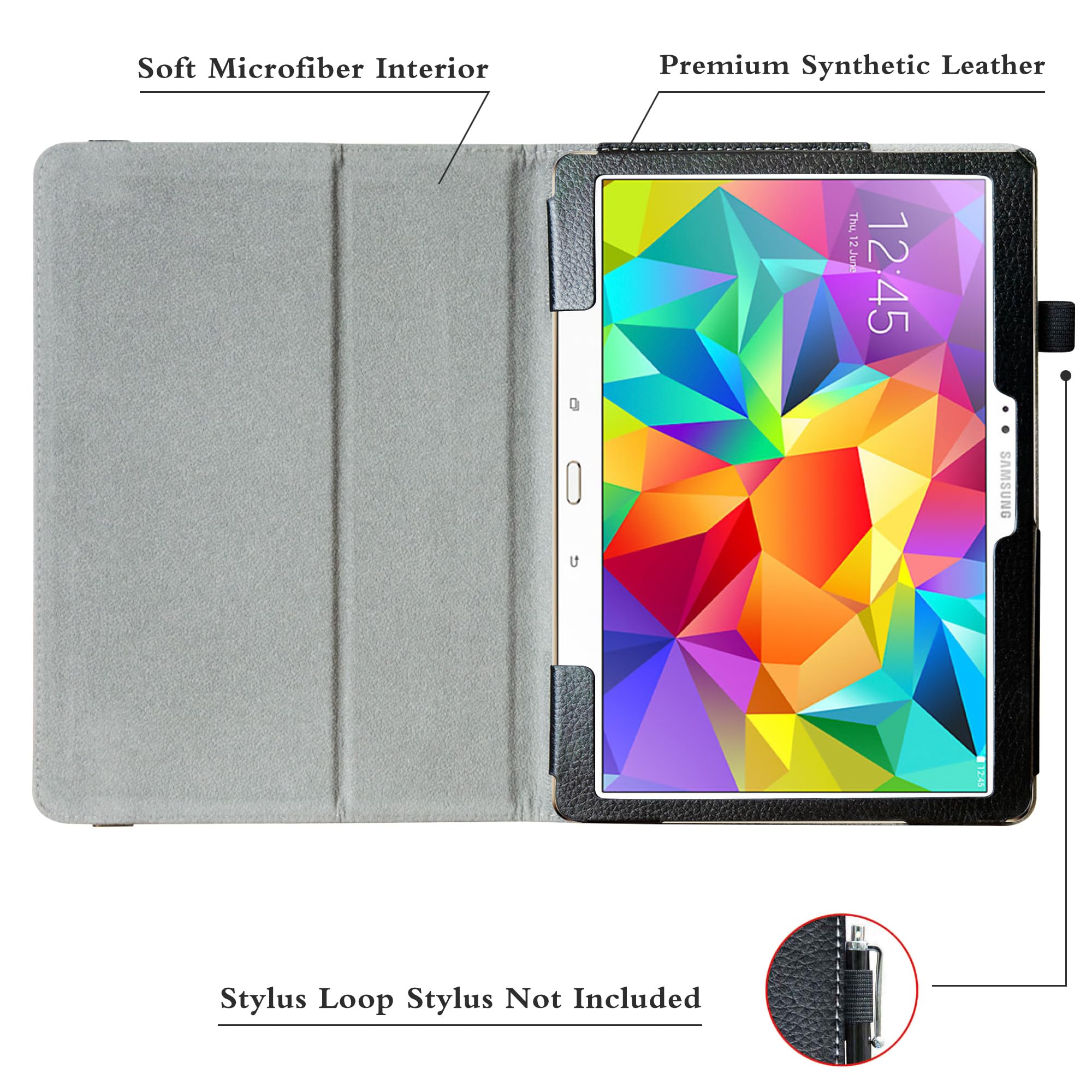 Samsung Tab S 10.5 T800 Case,Bige Pu Leather Folio 2-Folding Stand Cover For 10.5 Samsung Galaxy Tab S 10.5 Sm-T800 Sm-T801 Sm-T
