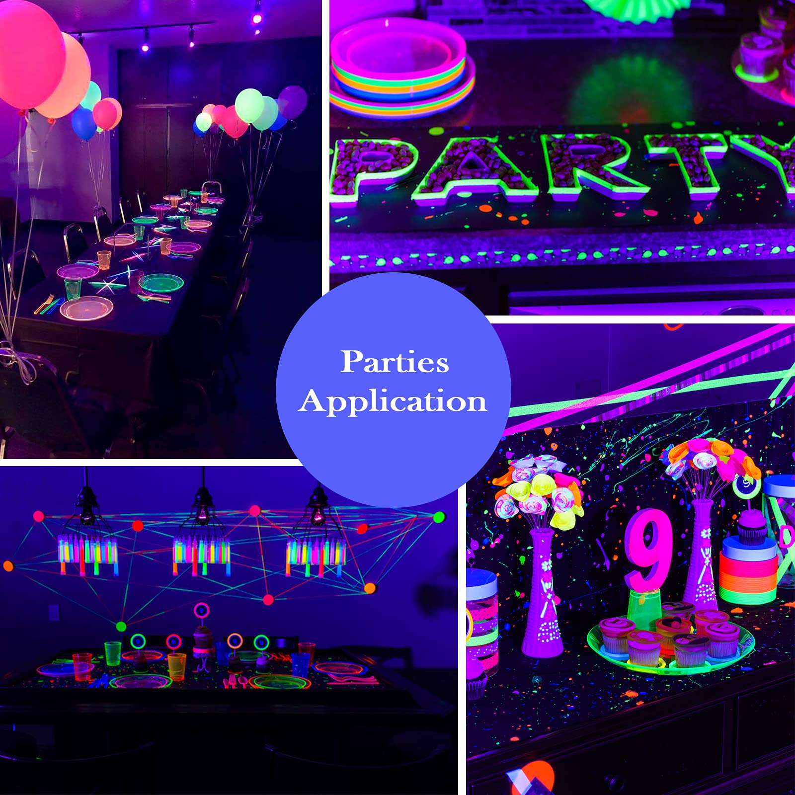 Br30 Uv Black Light Bulb - 15W(100W Equivalent) E26 Medium Base, Uva 385-410Nm, Blacklight Flood Light Bulbs Perfect For Body Pa