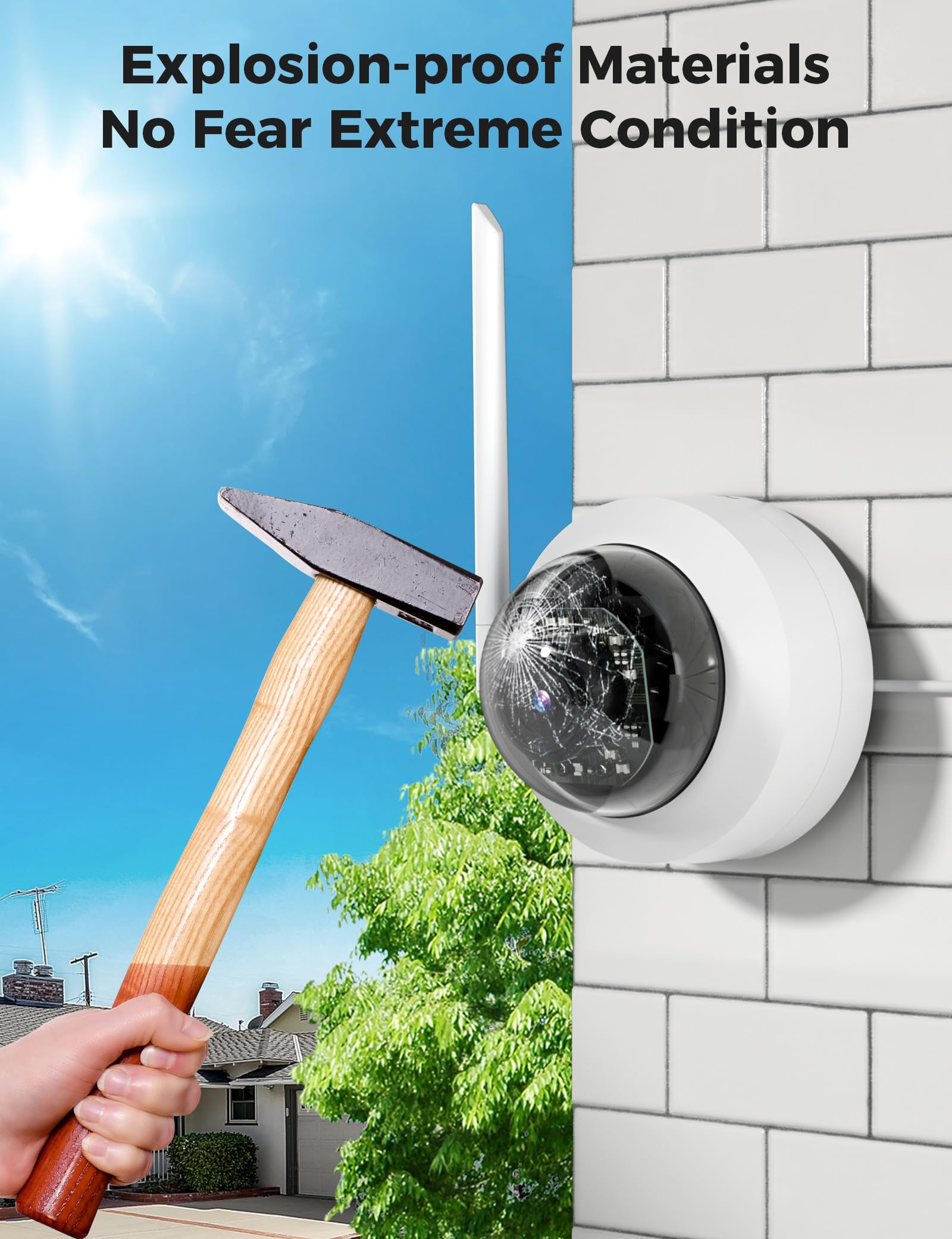 [3Tb Storage] Hiseeu Security Cameras Wireless Outdoor System With 15'' Lcd Monitor 10Ch Nvr,5Mp Ptz Dome Security Cameras Syste