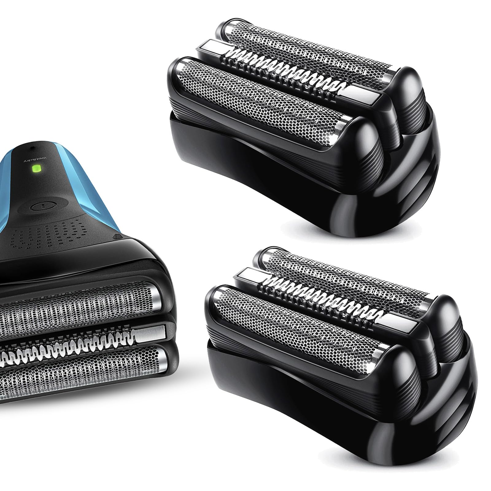 2Pcs 21B Series 3 Shaver Replacement Head Foil & Cutter Accessory For Braun S3, Compatible With Braun 3040S 300S 3010S 320S 3030