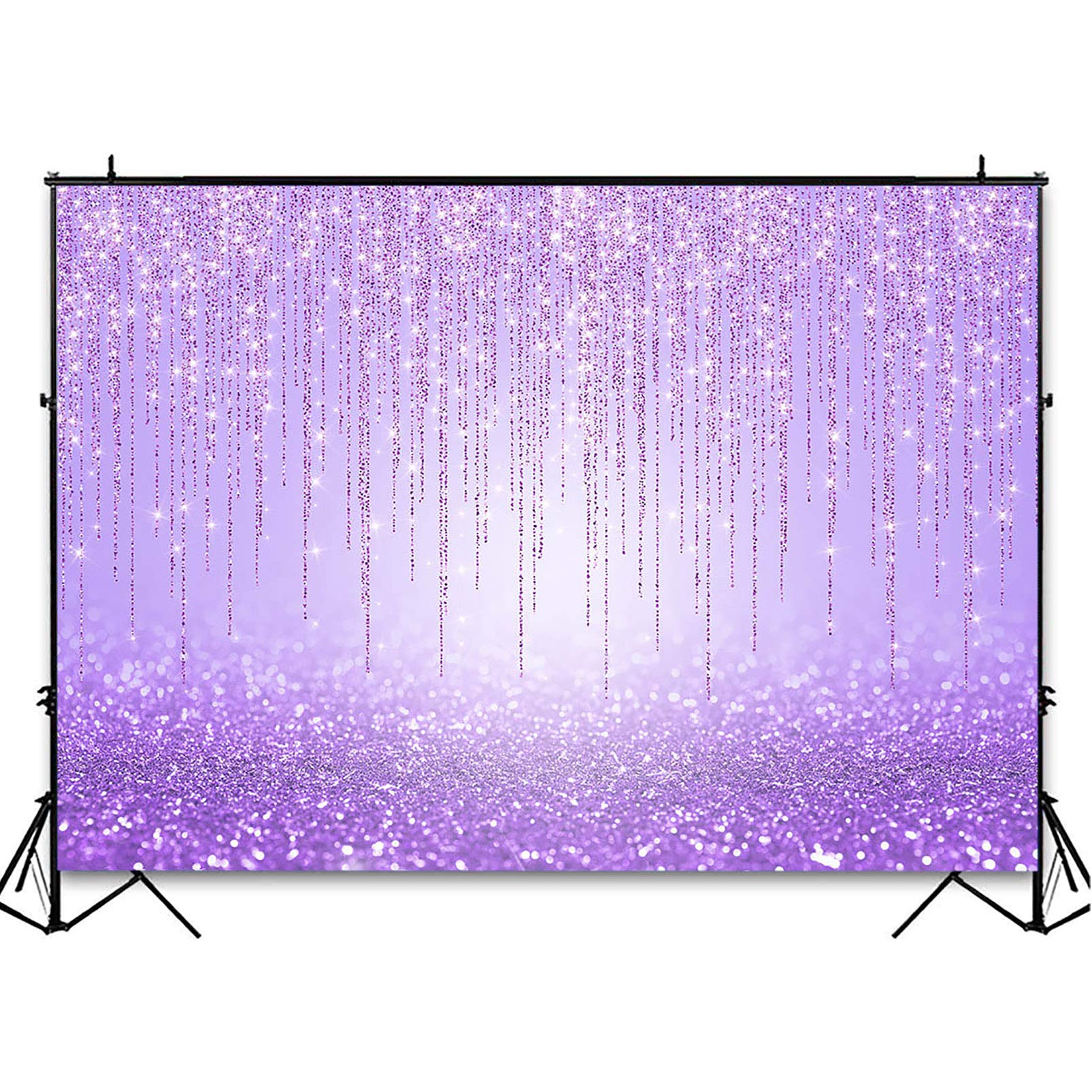 Avezano Purple Glitter Backdrop For Girl Birthday Party Sweet 16 Photoshoot Purple Shiny Glittering Bokeh Parties Events Decorat