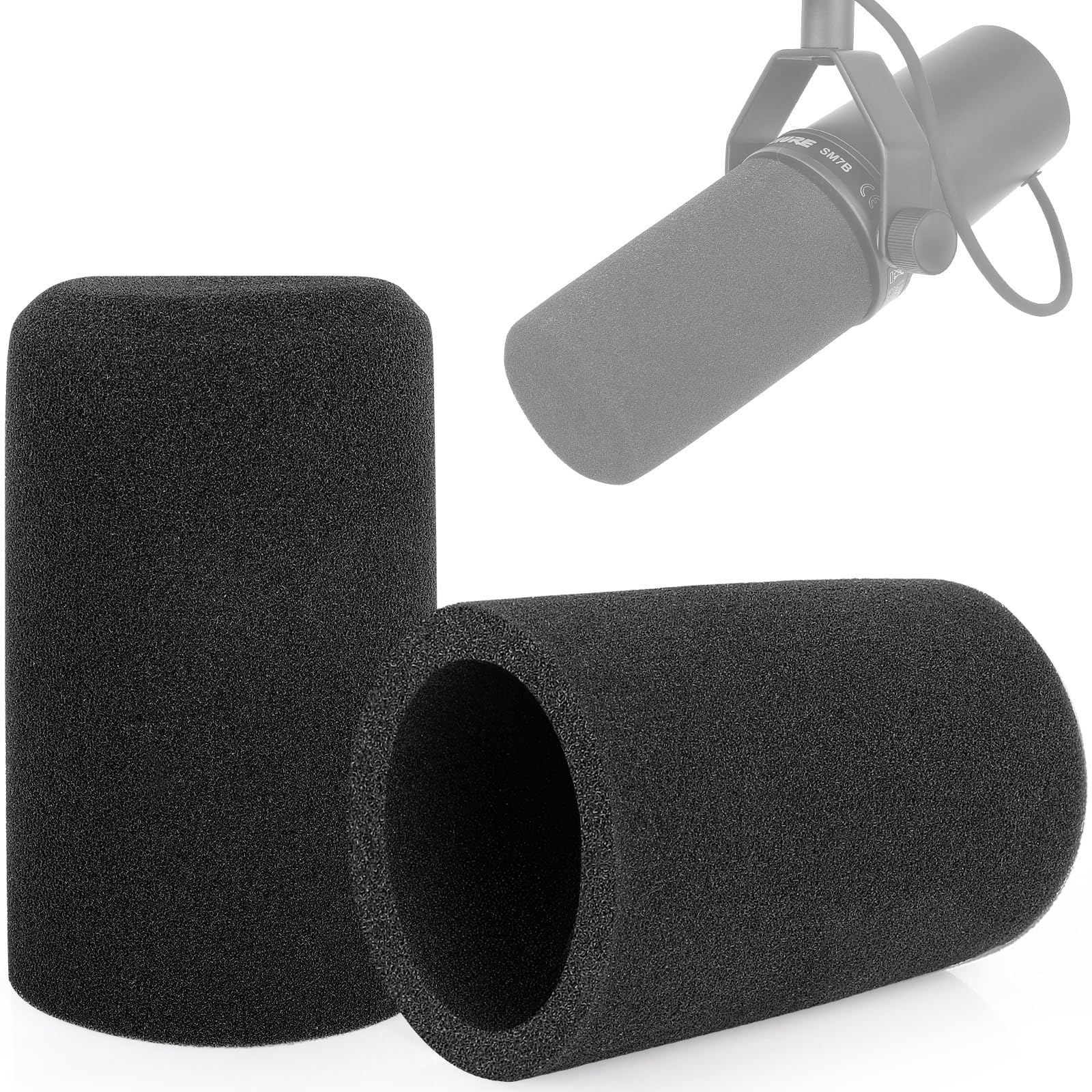 Windscreen For Sm7B, 2Pack Microphone Pop Filter Foam Cover Compatible With Shure Sm7B, Mic Cover Replacement For Noise Reductio