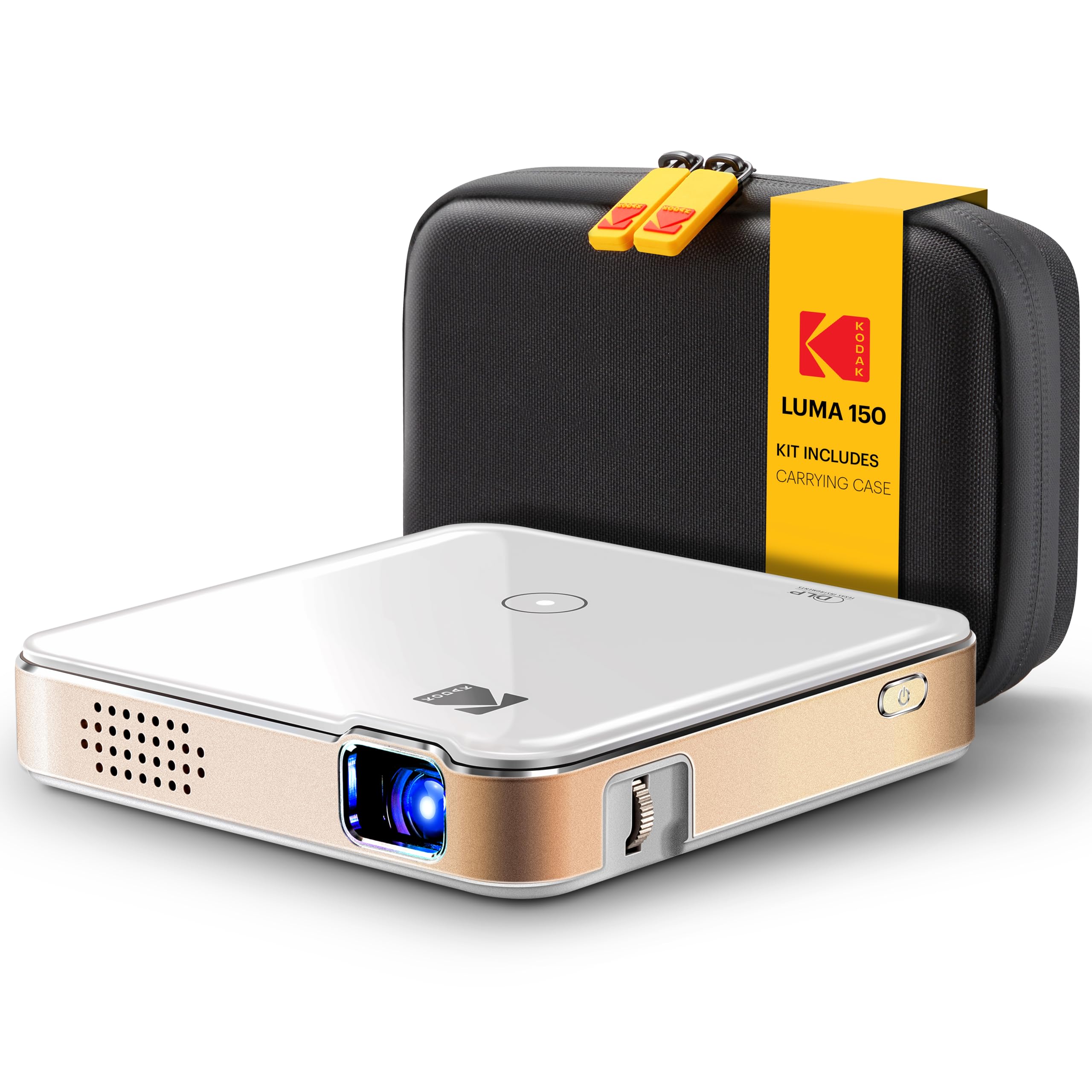Kodak Luma 150 Wireless Mini Pico Projector - DLP, Supports 1080p, Built-in Speaker & Rechargeable Battery, HDMI/USB/microSD, Tr