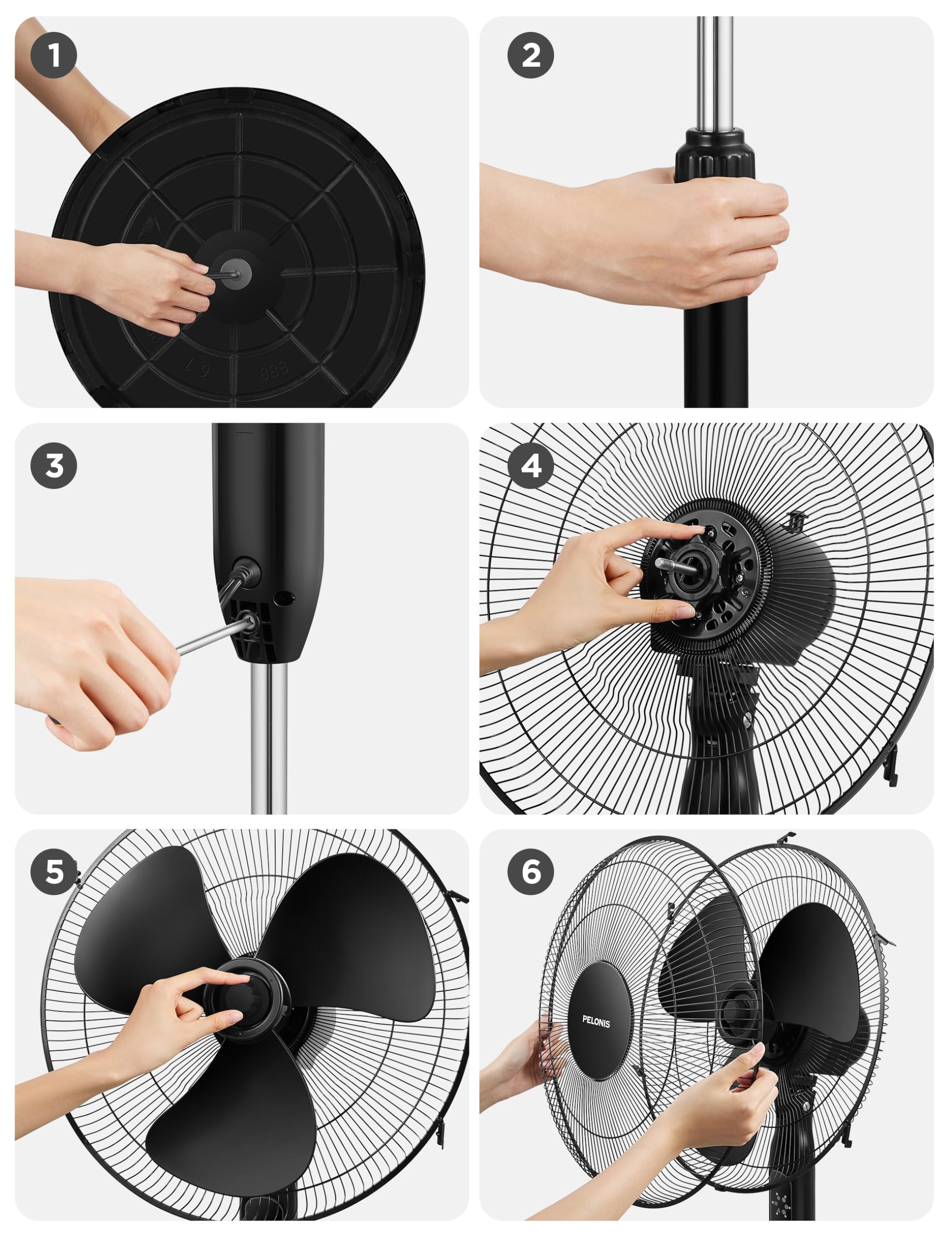 Pelonis 16'' Pedestal Fan - Thumbnail 4
