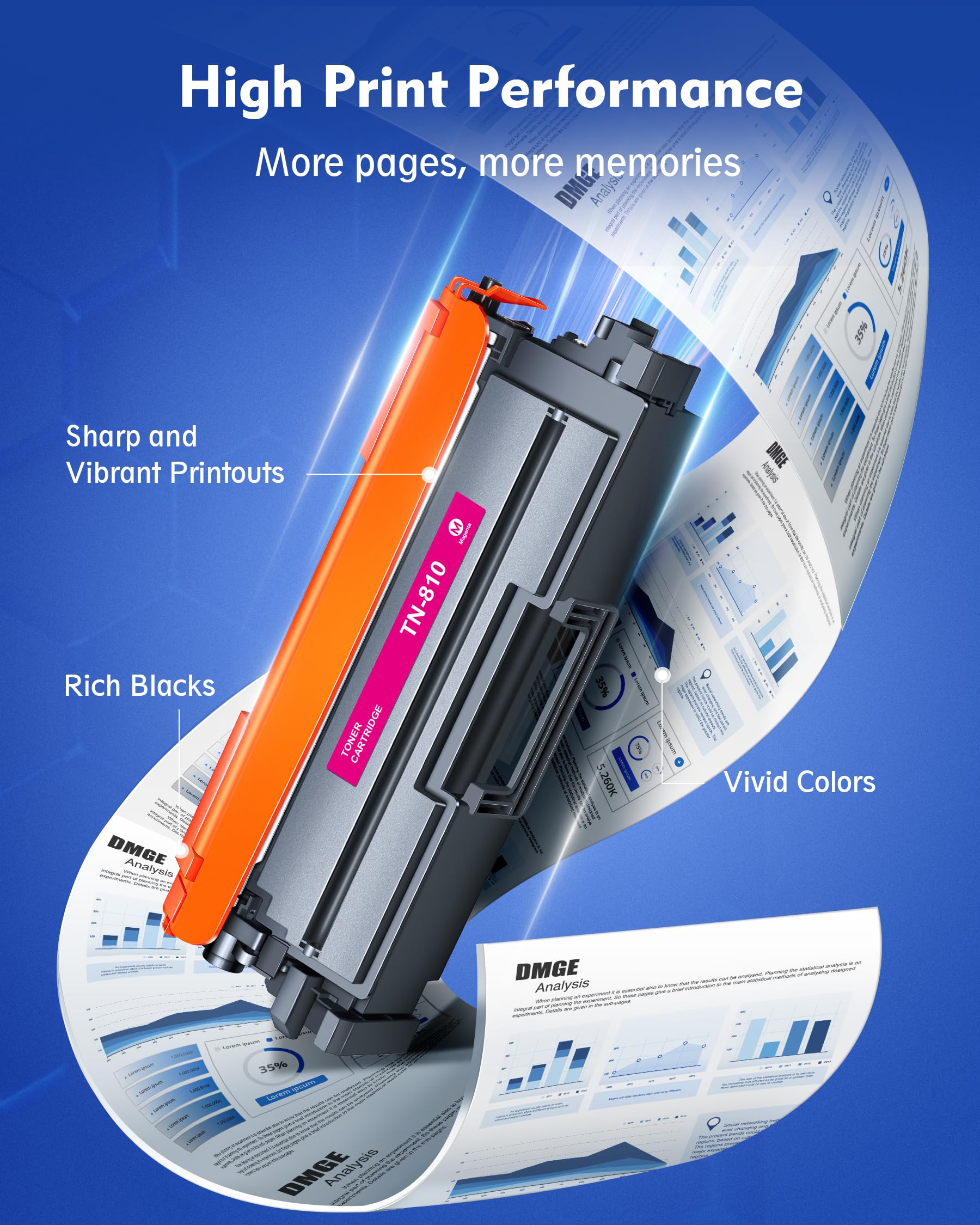 Tn810 Tn810Xl Toner Cartridges   Standard Yield 4 Pack Replacement For Brother Tn810Xl Toner Tn810 Toner Compatible For Brother