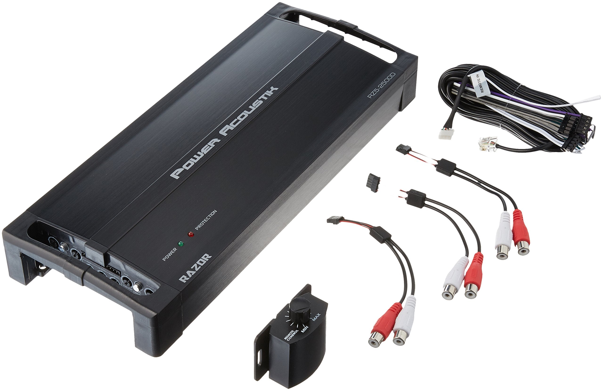 Power Acoustik RZ52500D Class D Amplifier, 2500W Max, Black