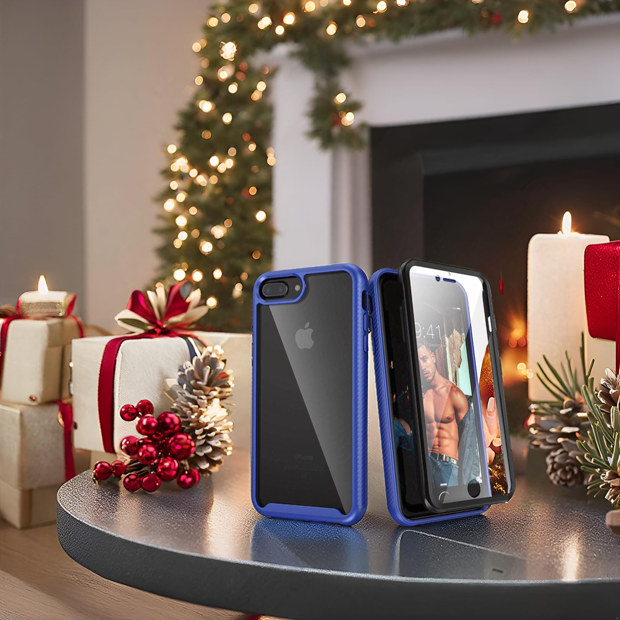 Idweel For Iphone 8 Plus Case, For Iphone 7 Plus Case, Full-Body Shockproof Case With Build In Screen Protector Heavy Duty Shock