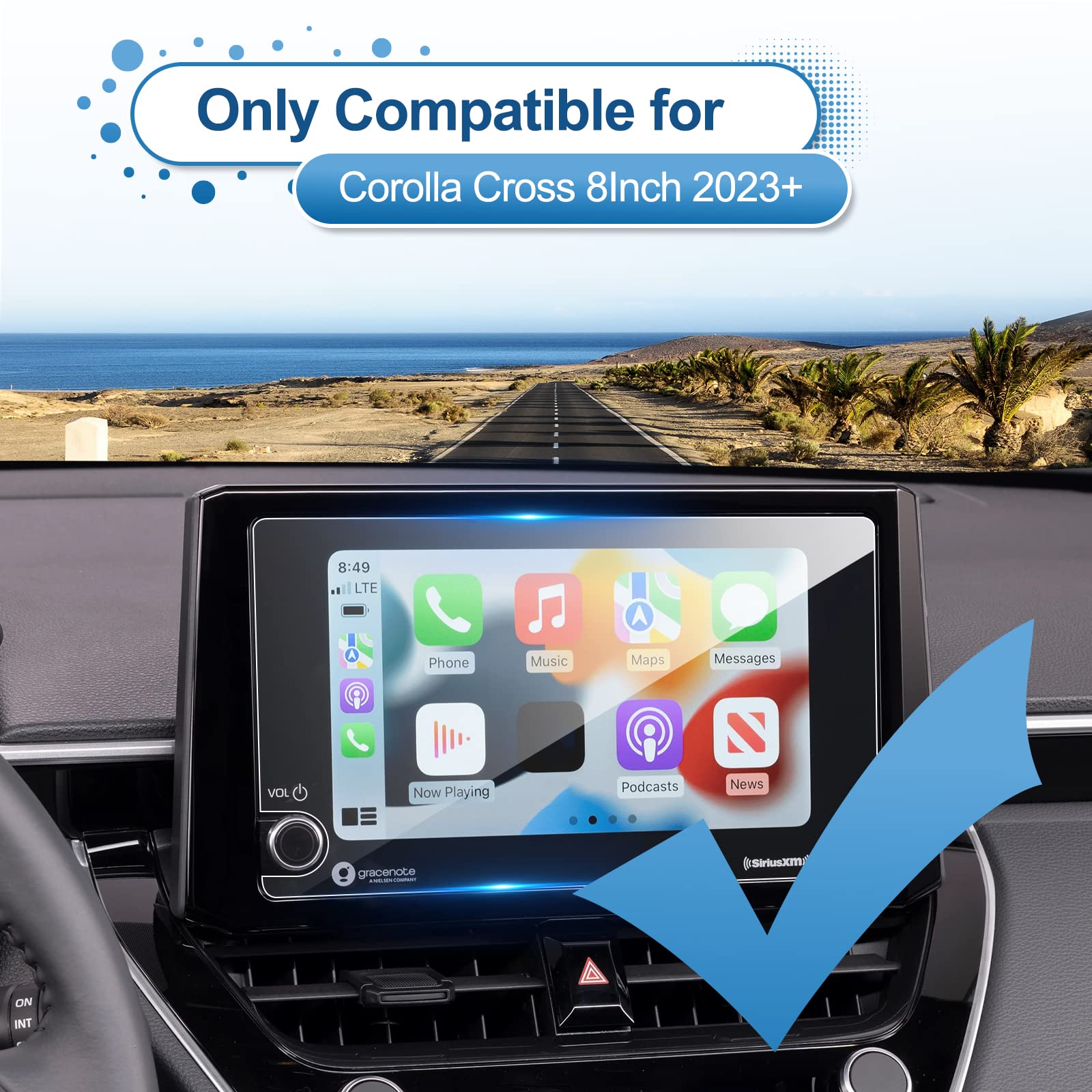 Coleya 2023 2024 Corolla Cross Screen Protector For Toyota Corolla Cross (L/Le/Xle/Hybrid S/Hybrid Se/Hybrid Xse) 8 Inch Touch S
