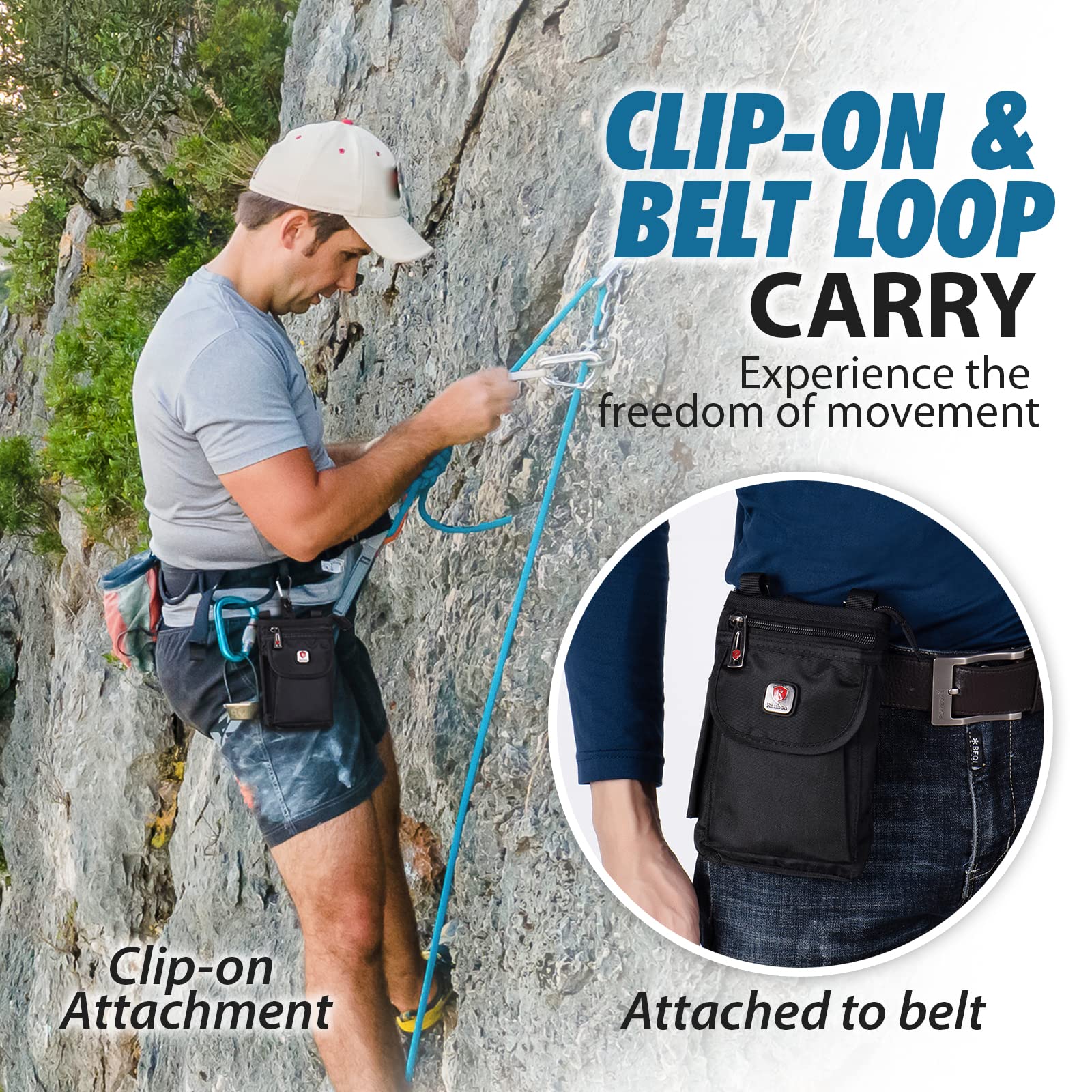 Small Crossbody Phone Bag, Ranboo Belt Pouch Waist Bag For Travel Outdoor Hiking, Fit For Iphone 16 15 14 13 Pro Max Samsung Gal