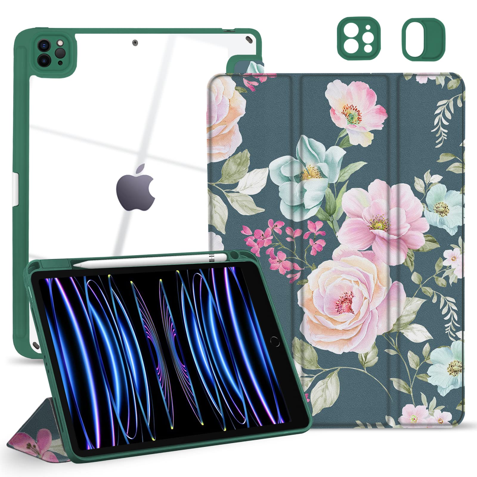 Topperfekt For Ipad Air Case 5Th / 4Th Generation 10.9 Inch (2022/2020),Ipad Pro 11 Inch Case With Transparent Shockproof Back C