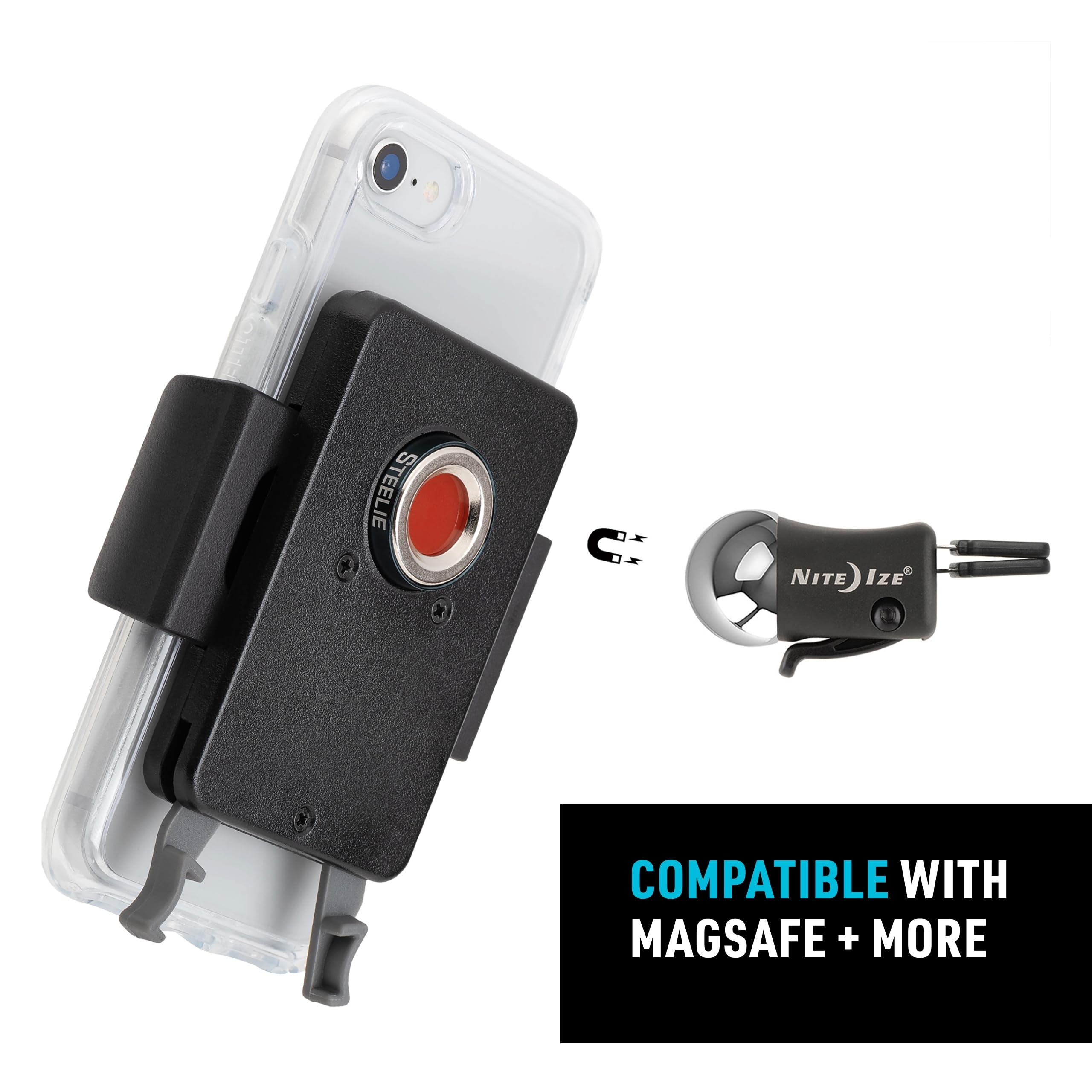 Nite Ize Steelie Vent Kit - Magnetic Cell Phone Holder For Car Vents - Phone Mount - Squeeze