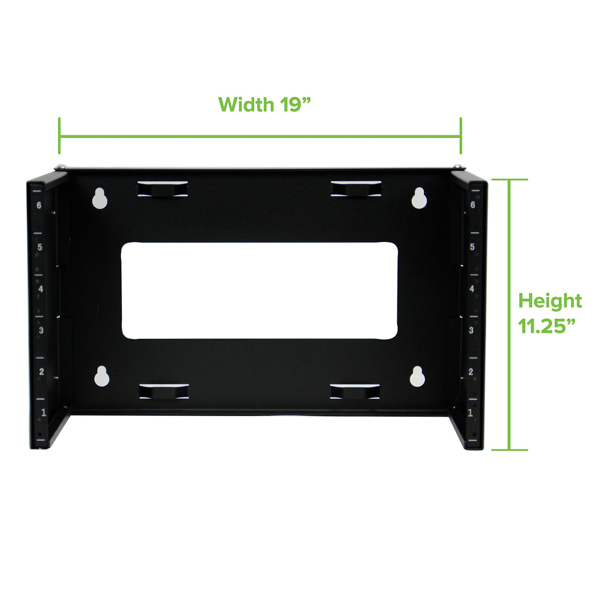 Navepoint 6U Patch Panel Bracket Wall Mount Patch Panel Rack For 19 Ne ...