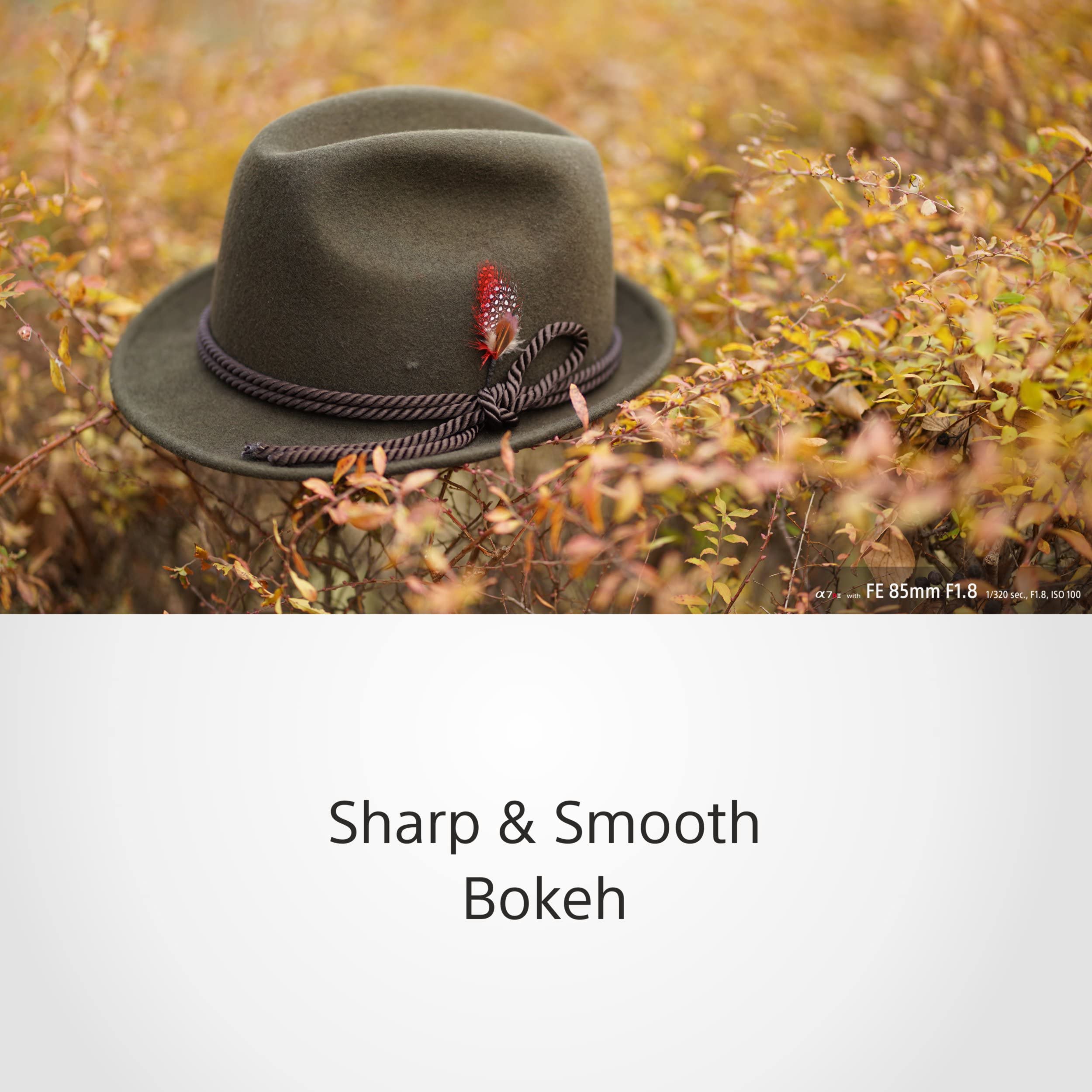 Sony SEL 85F18 Portrait Lens Fixed Focal 85mm F1.8 Full Frame Suitable for A7, ZV E10, A6000 and Nex Series, E Mount Black