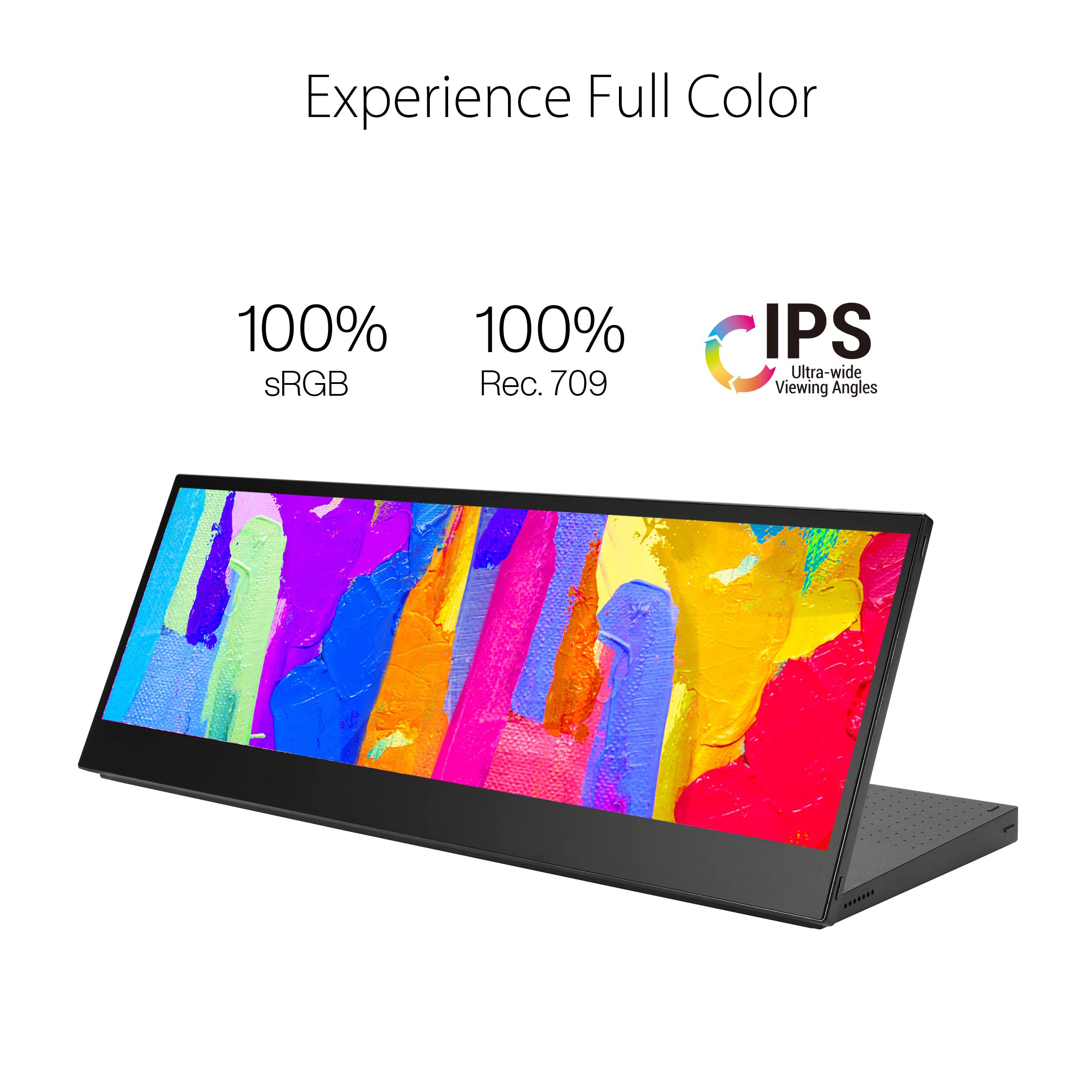 ASUS ProArt Display 14” Portable Touch Screen Monitor, 32:9, 100% sRGB, USB-C, Model PA147CDV, Black