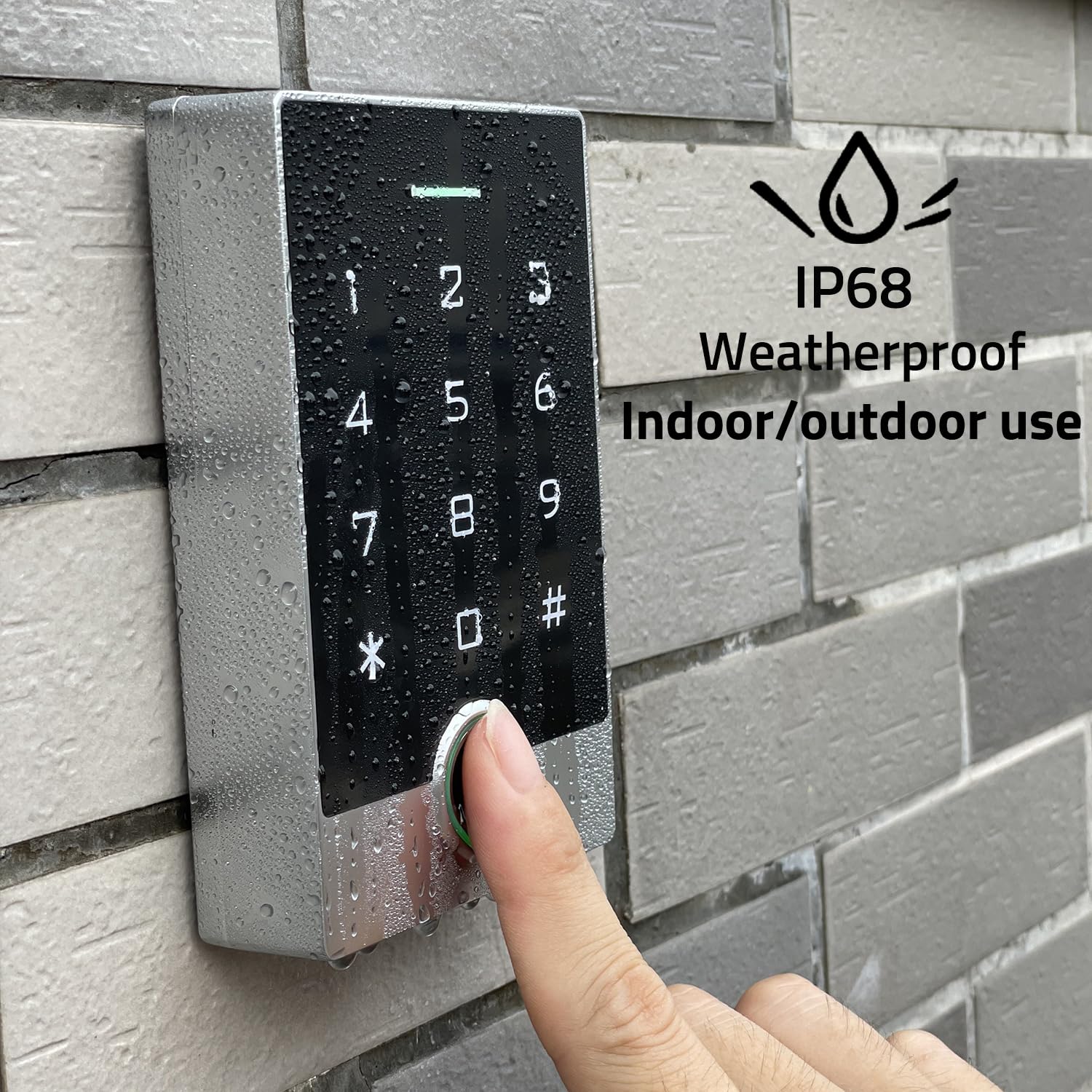 Wireless Wifi Tuya Access Control System, Fingerprint Password Stand Alone Door Access Control Keypad With Id Keyfob, Wg26/34 Em Card Reader Access Controller, Full Metal Weatherproof, Backlight