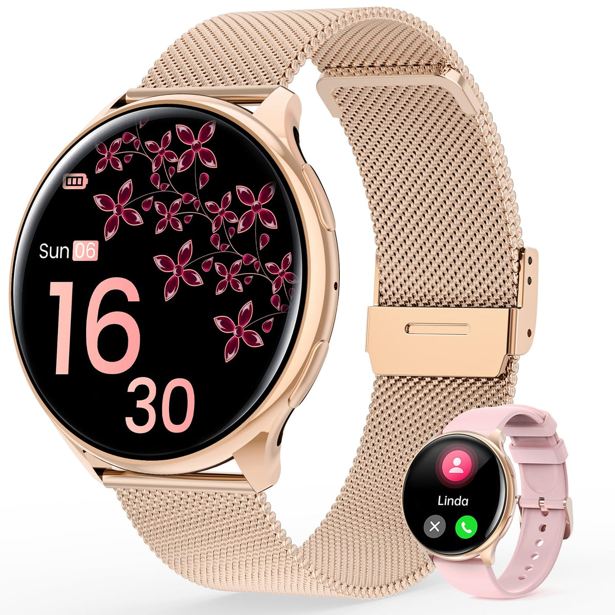 Rifephi Smart Watch For Women, 1.39 '' Fitness Watch With Hr/Bp/Spo2 Monitor, Female Cycle Tracking, Ip67 Waterproof, 113 Sport 