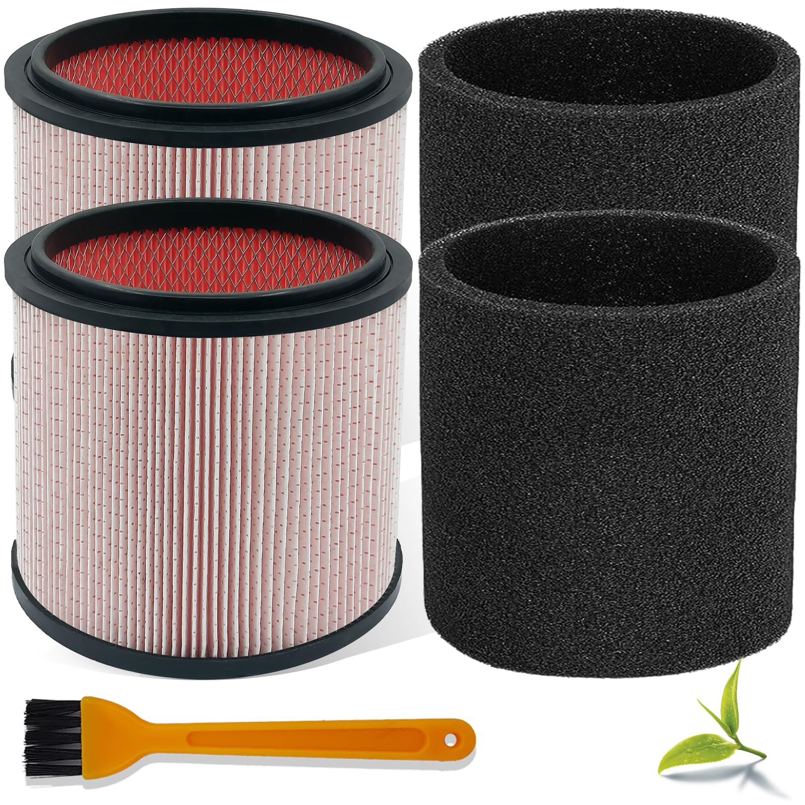 Lvjusen Fine Dust Replacement Filter For Vacmaster 5 20 Gallon/Hart Shop Vacuum 5 17 Gallon, Replaces Hart Vcfs 3701 Filter/Vcff