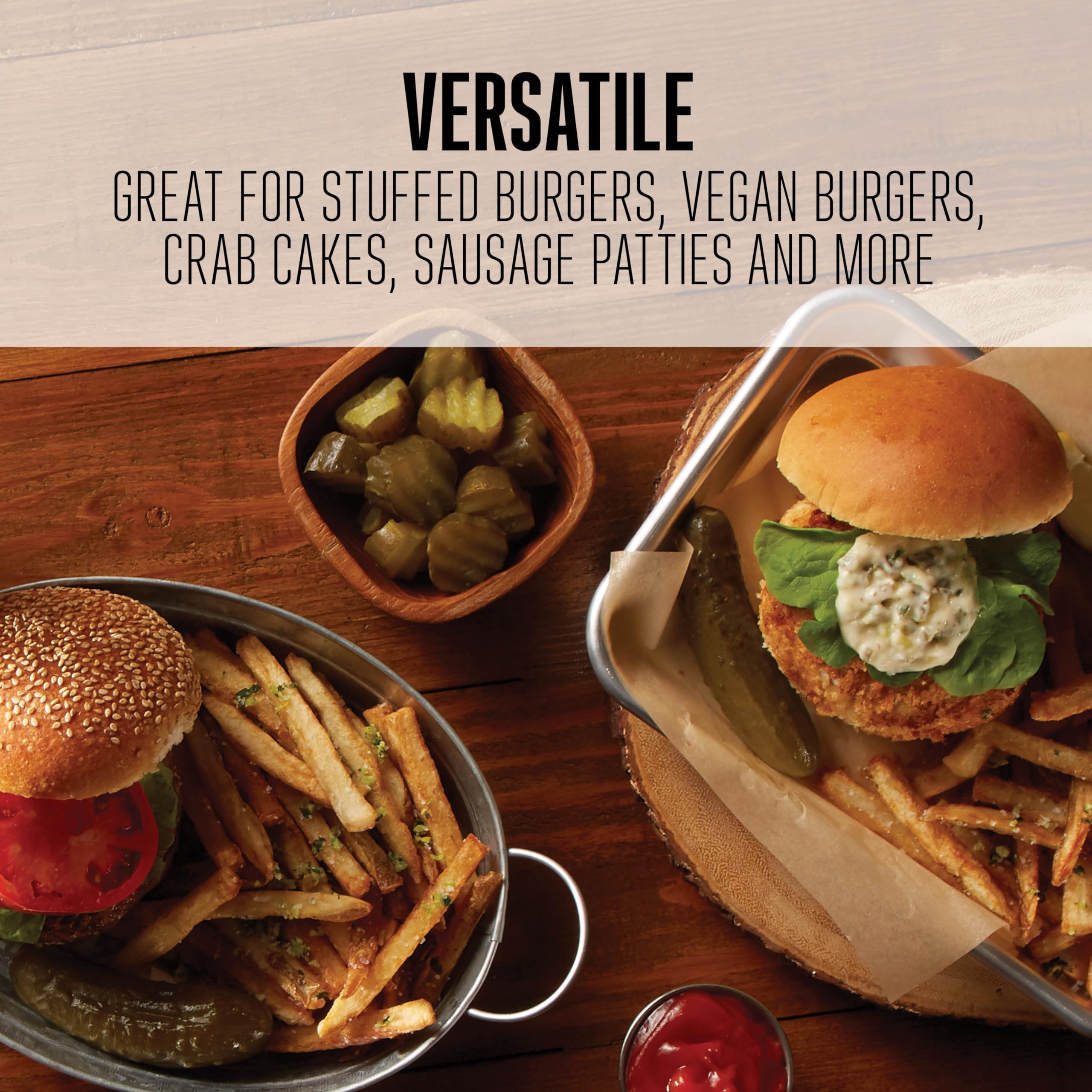 Weston Burger Press, Makes 4 1/2'' Diameter Patties For Hamburger, Crab Cakes, Sausage, 1/4Lb To 3/4Lb, Single, Non Stick Heavy